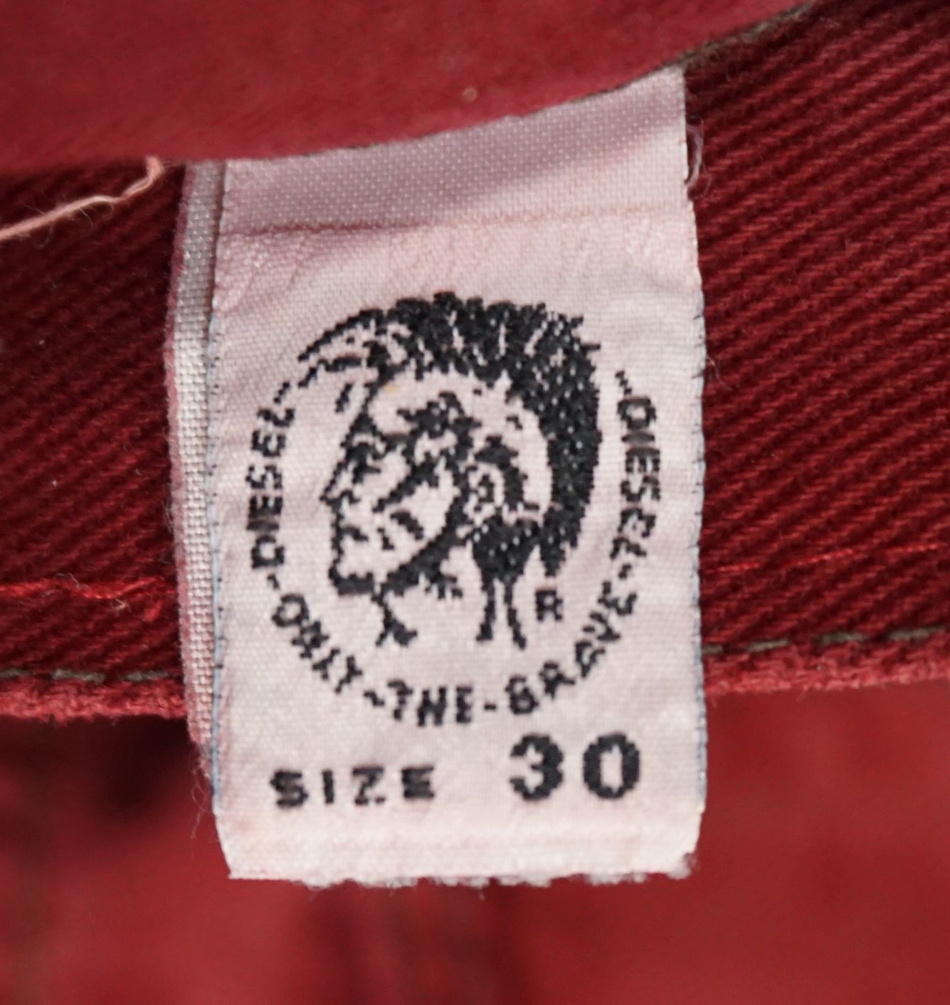 Diesel Basic Womens Jeans Pants Maroon Size 30 Dayligt Verson 100% Cotton