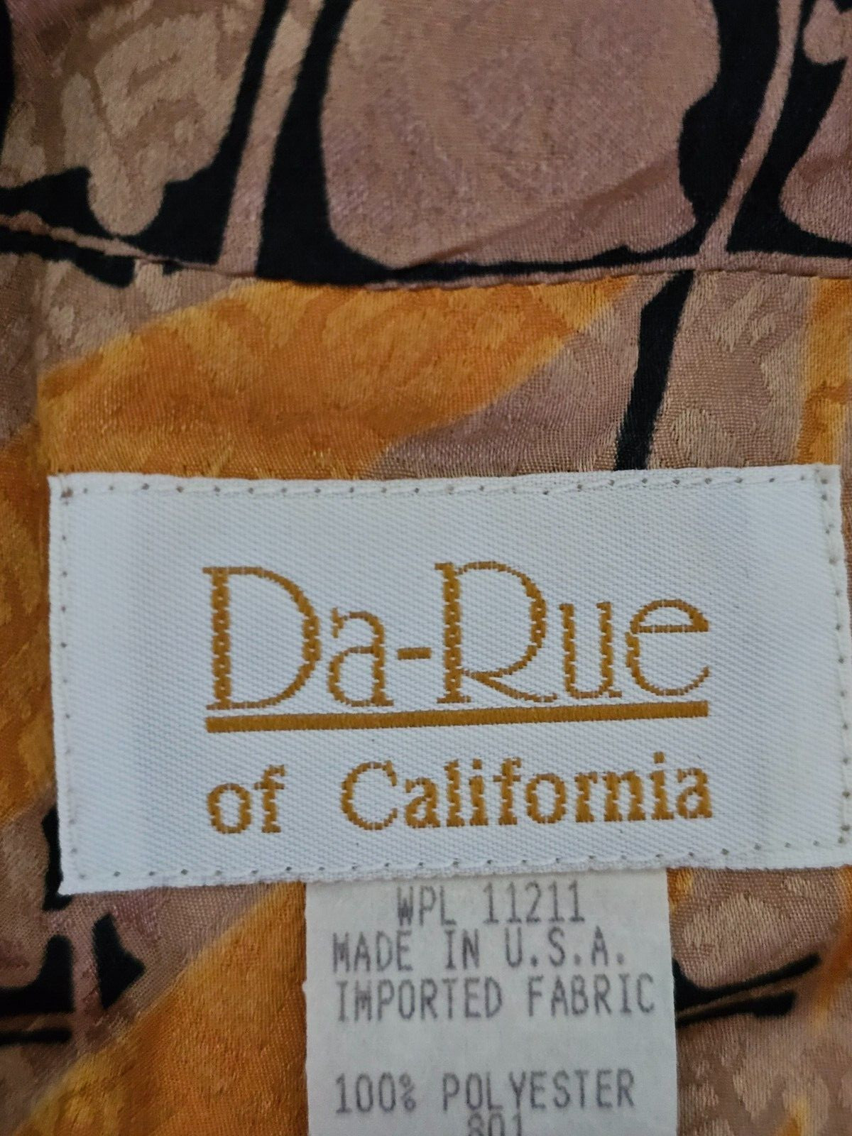 Vintage Da-Rue of California Multi-Color Floral Size 14 Jacket