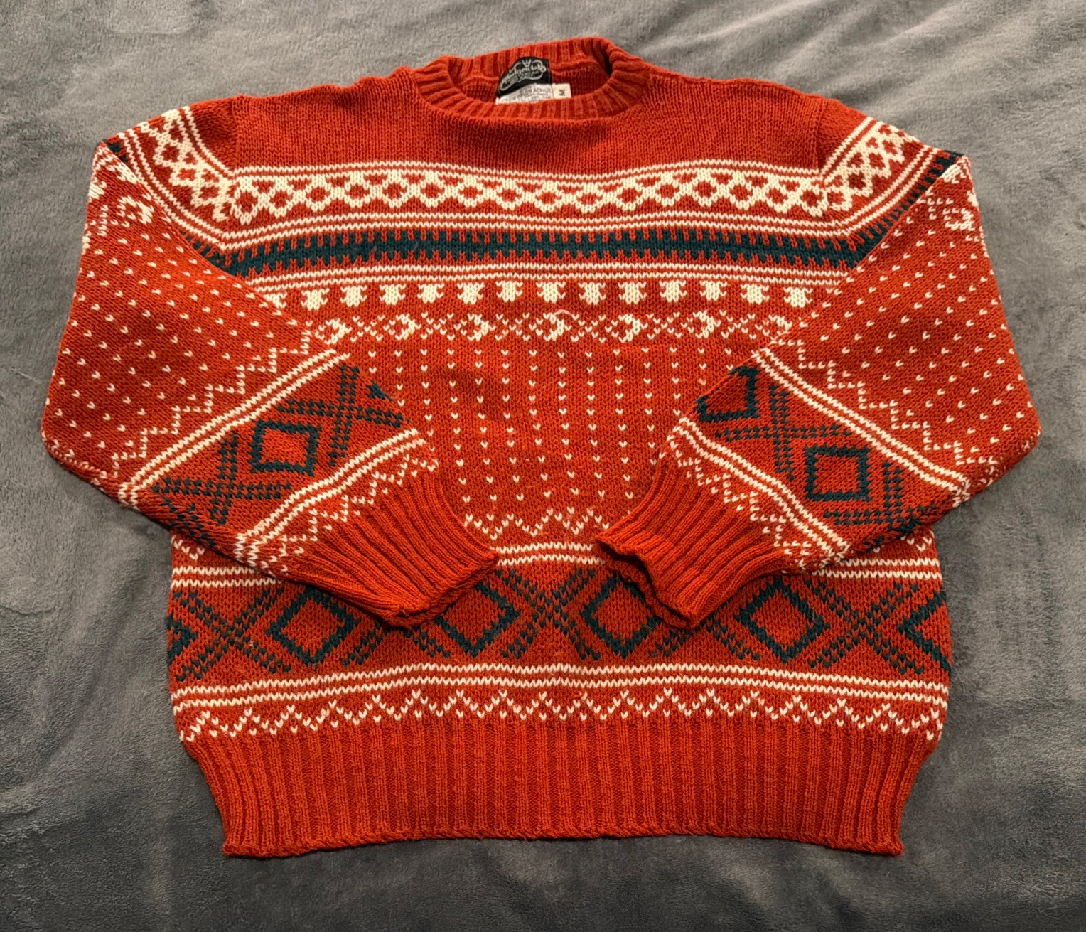 Vintage Brown Sweater Sedgwick Sportswear Wool Size Med