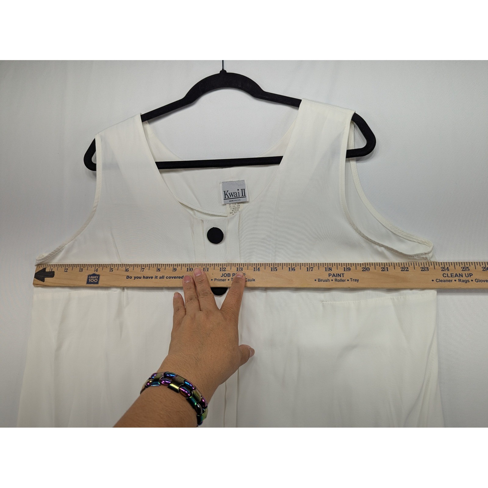 Kwai II Vintage Black Blazer White Blouse Set Plus Size 18W Striped Cuffs USA