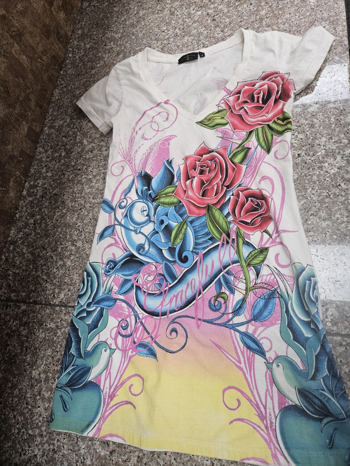 Vintage VTG Christian Audigier Dress Size XS. Very Nice!