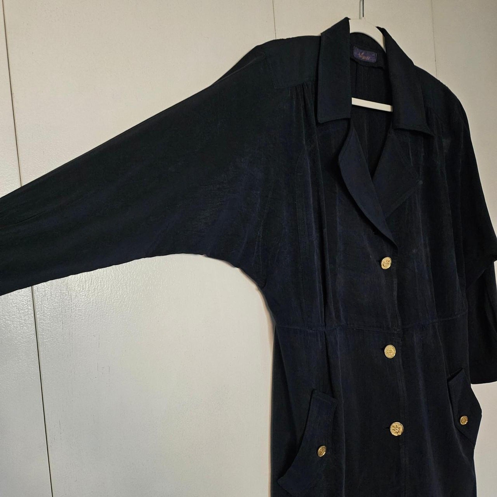 Vintage dark navy blue trench