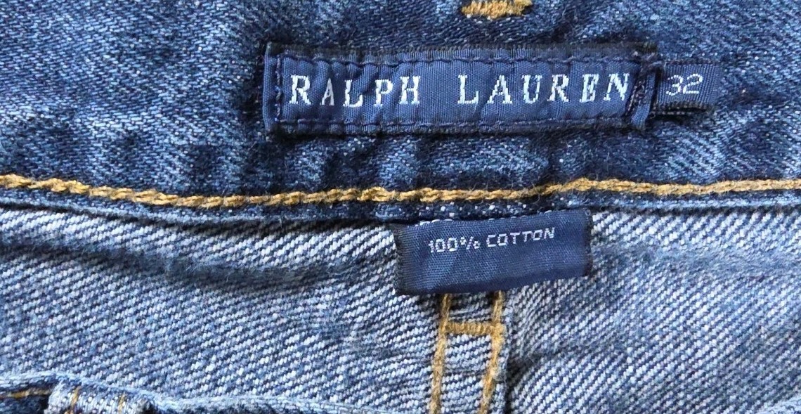 Polo Ralph Lauren Jeans Womens 32 Blue Relaxed Flare Denim Cotton Dungarees