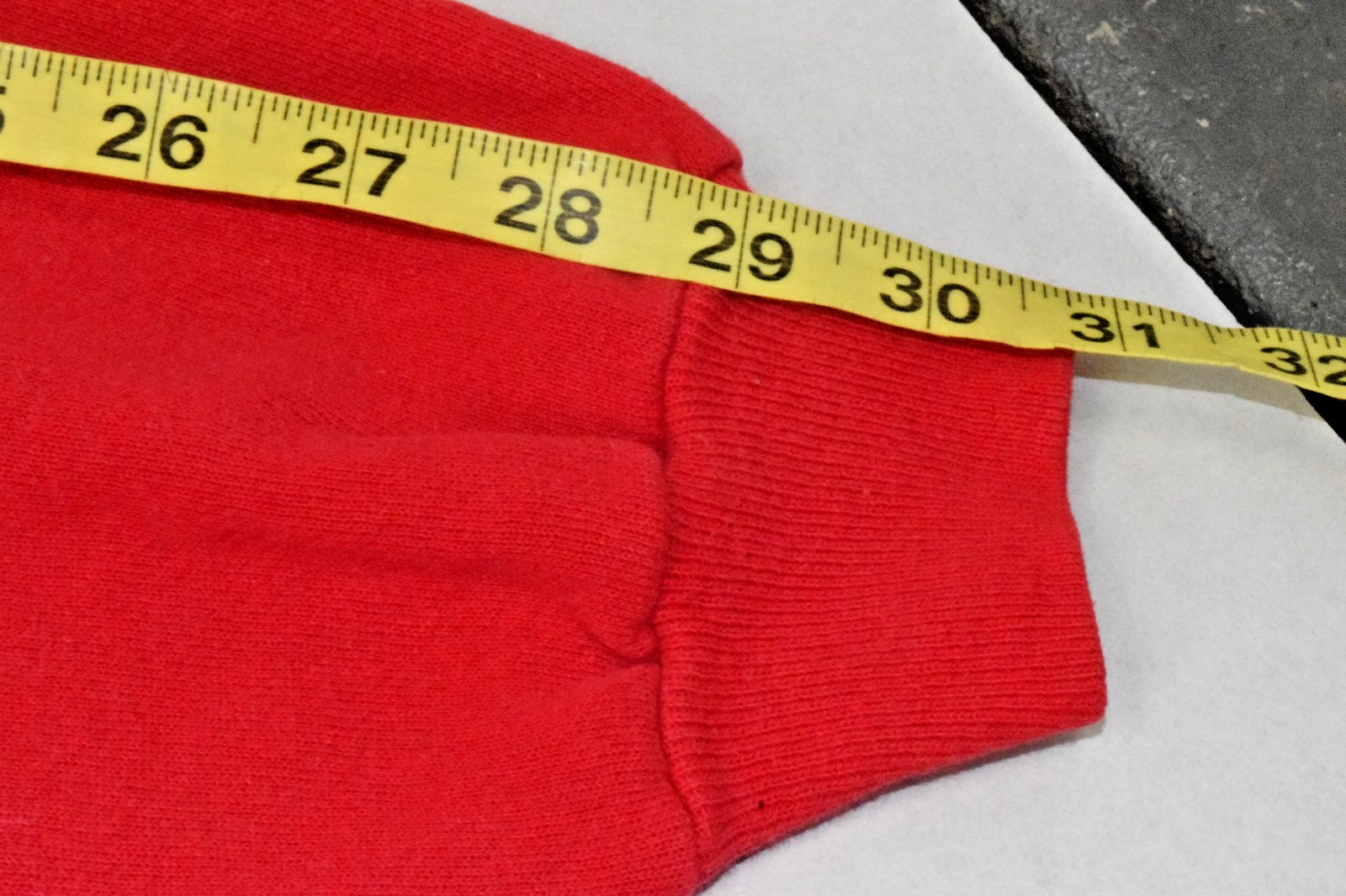 Vintage Raglan Sweatshirt Hanes Size XL 90s Cherry Red Arline Embroidery Made US