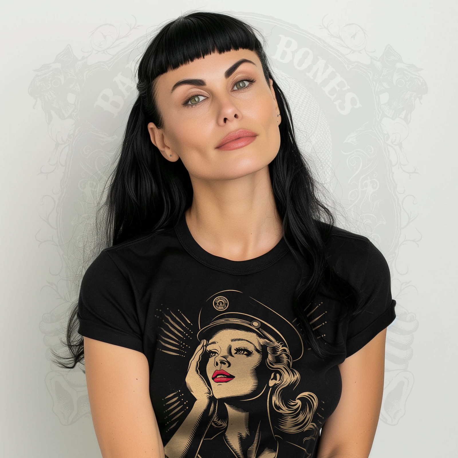 Vintage Retro Sailor Girl 11 Women’s Rockabilly T-Shirt