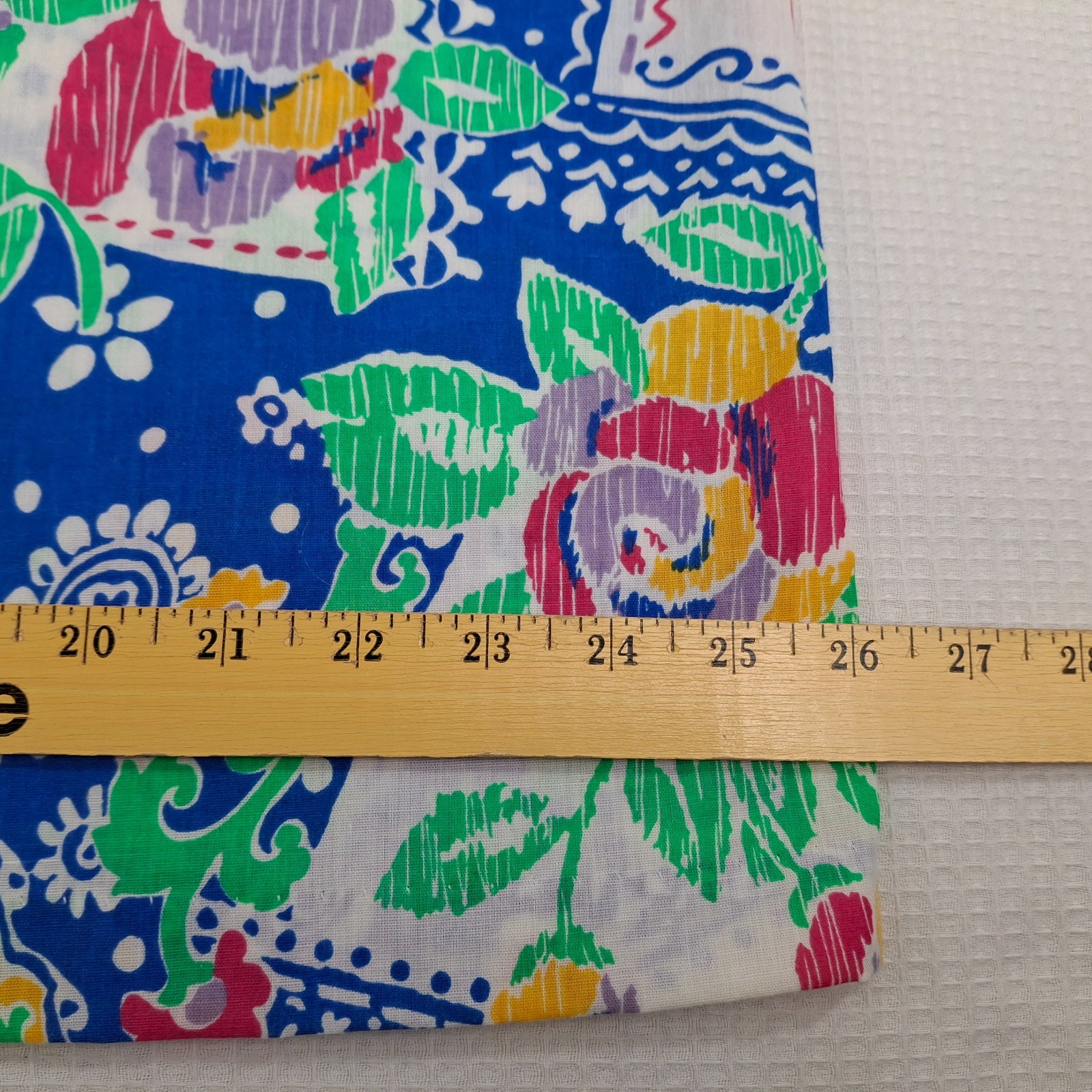 Vintage Lounge Around Women’s Size L 12 ? Snap Buttons Blue Floral Made In USA