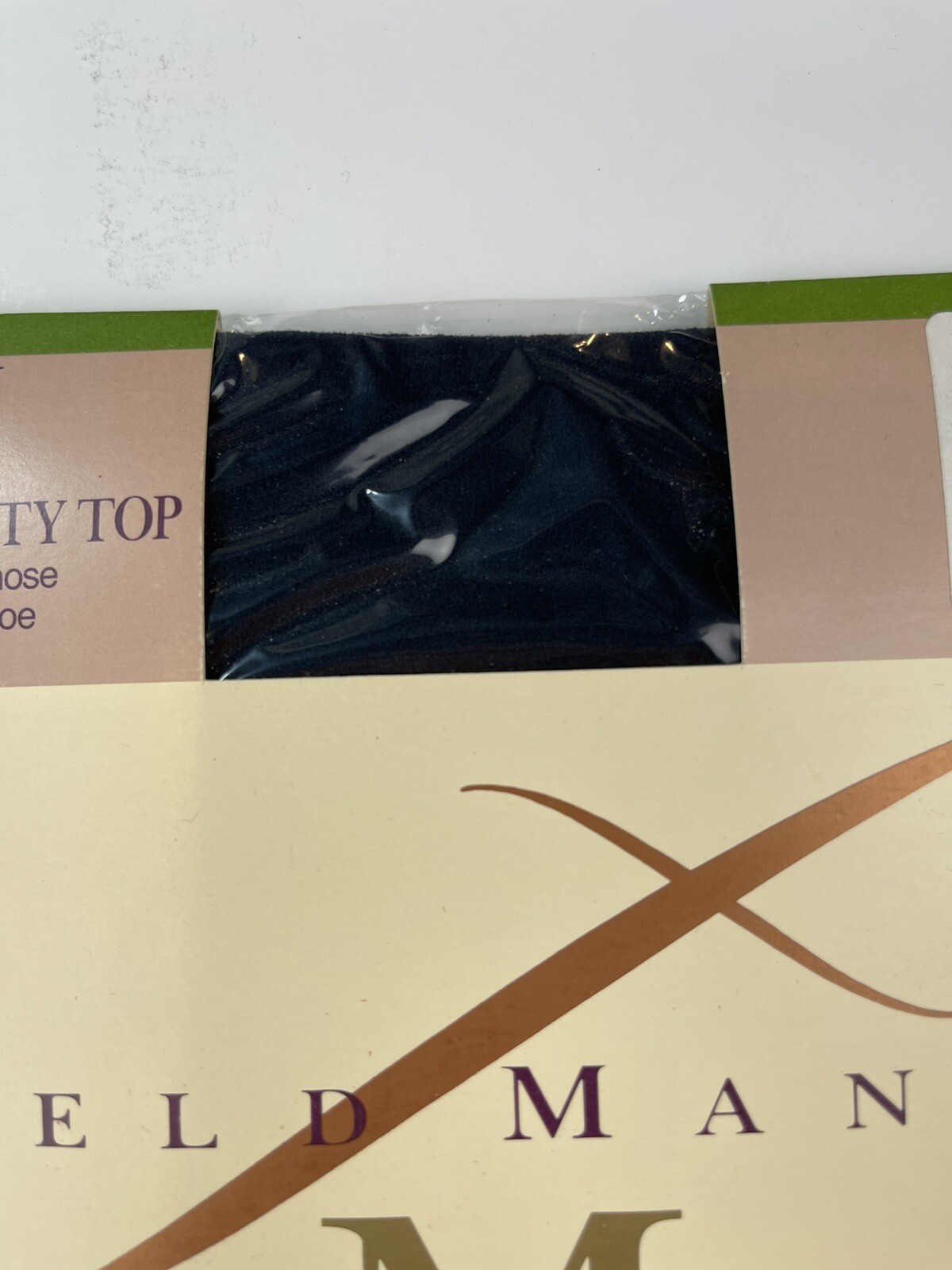 Vintage Field Manor Stretch Sheer Ample Panty Top Style 950 Navy & Taupe Size 1X