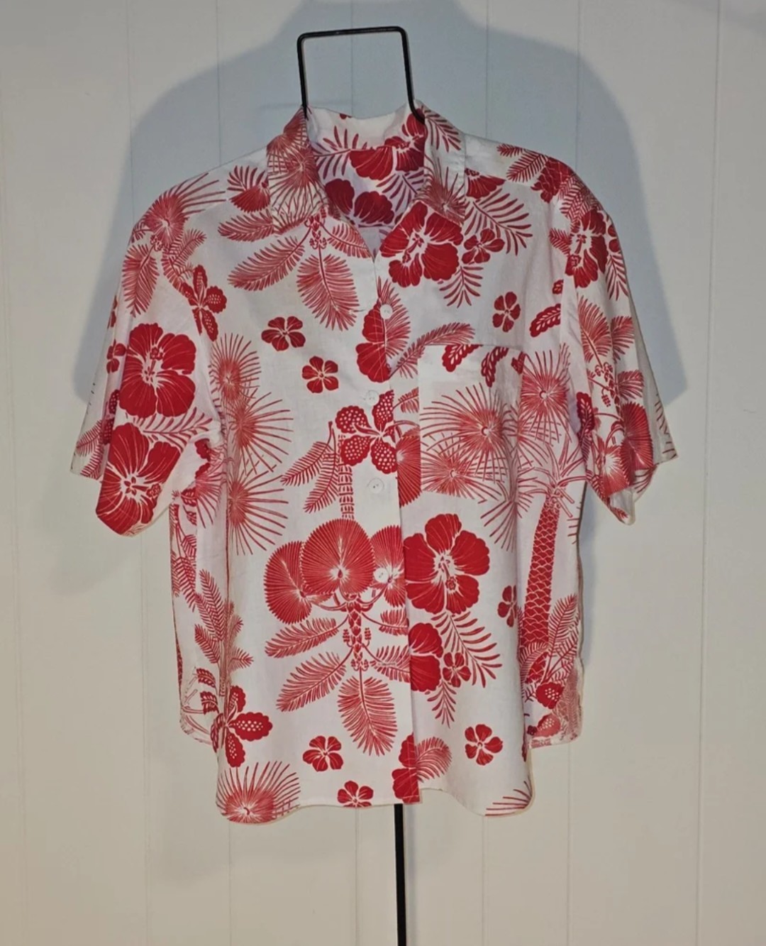 Vintage Aloha Hawaiian Button-Down Cotton Camp Shirt
