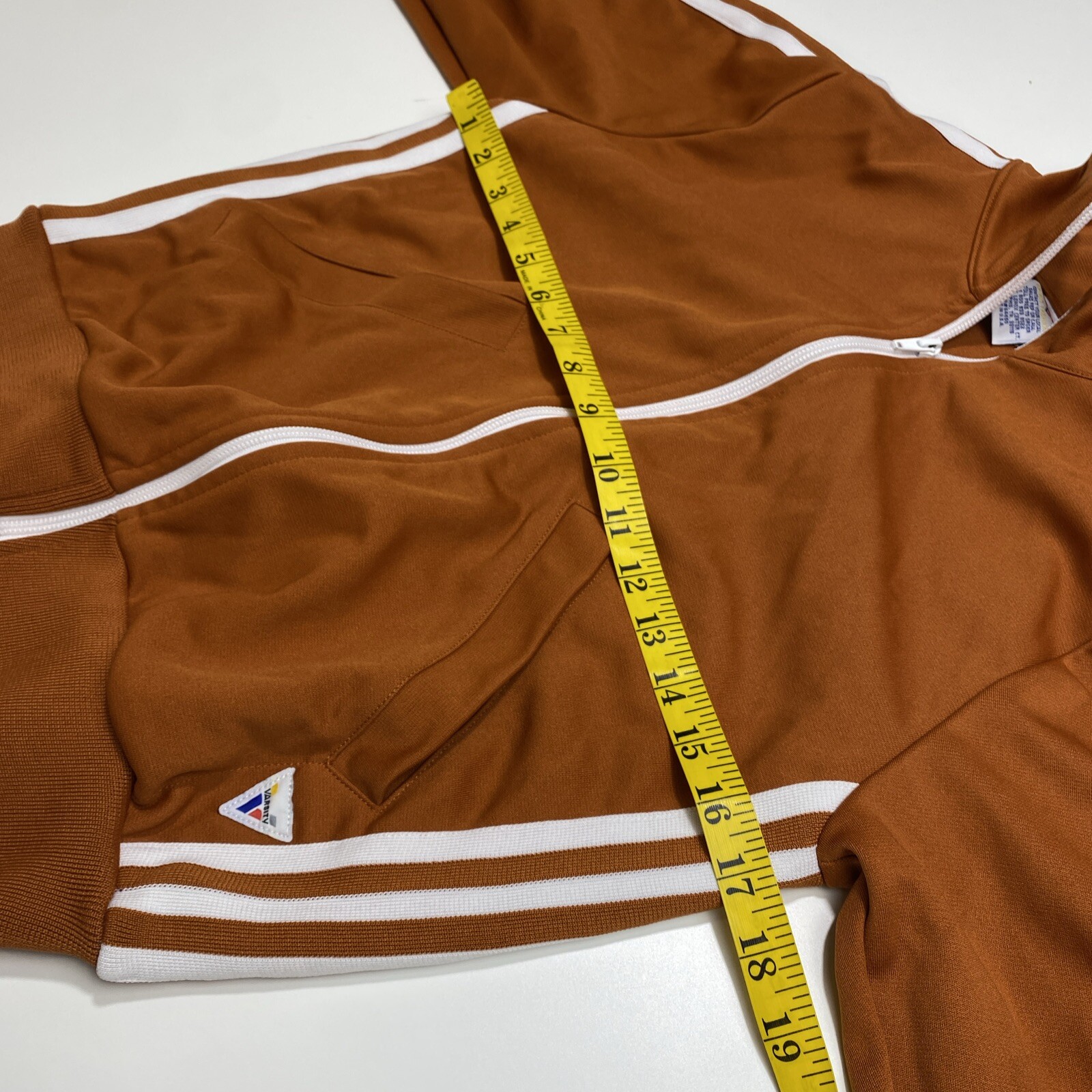Vintage Varsity Spirit Fashions Cheer Full Zip Jacket Sz S Orange Made in USA