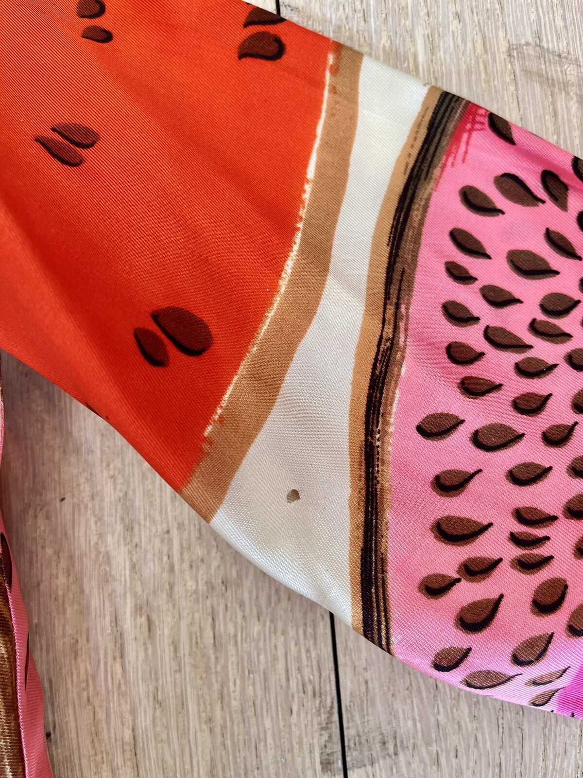 Malbe Originals True Vintage Blouse 1970s Pink Watermelon Fruits