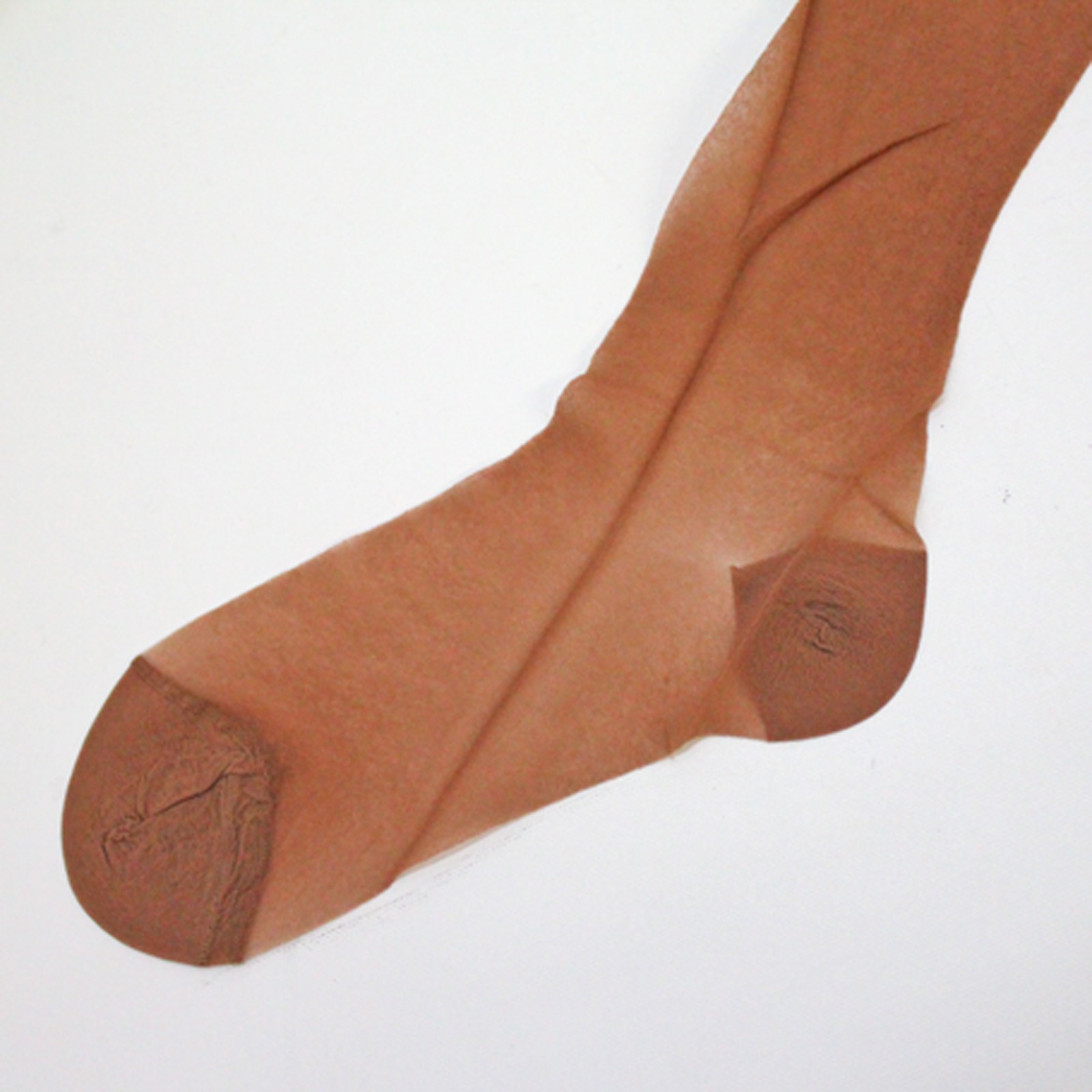 Vintage Seamless Sheer Agilon Nylon Stockings / Ruth Barry / Suntan / 8-9 Petite