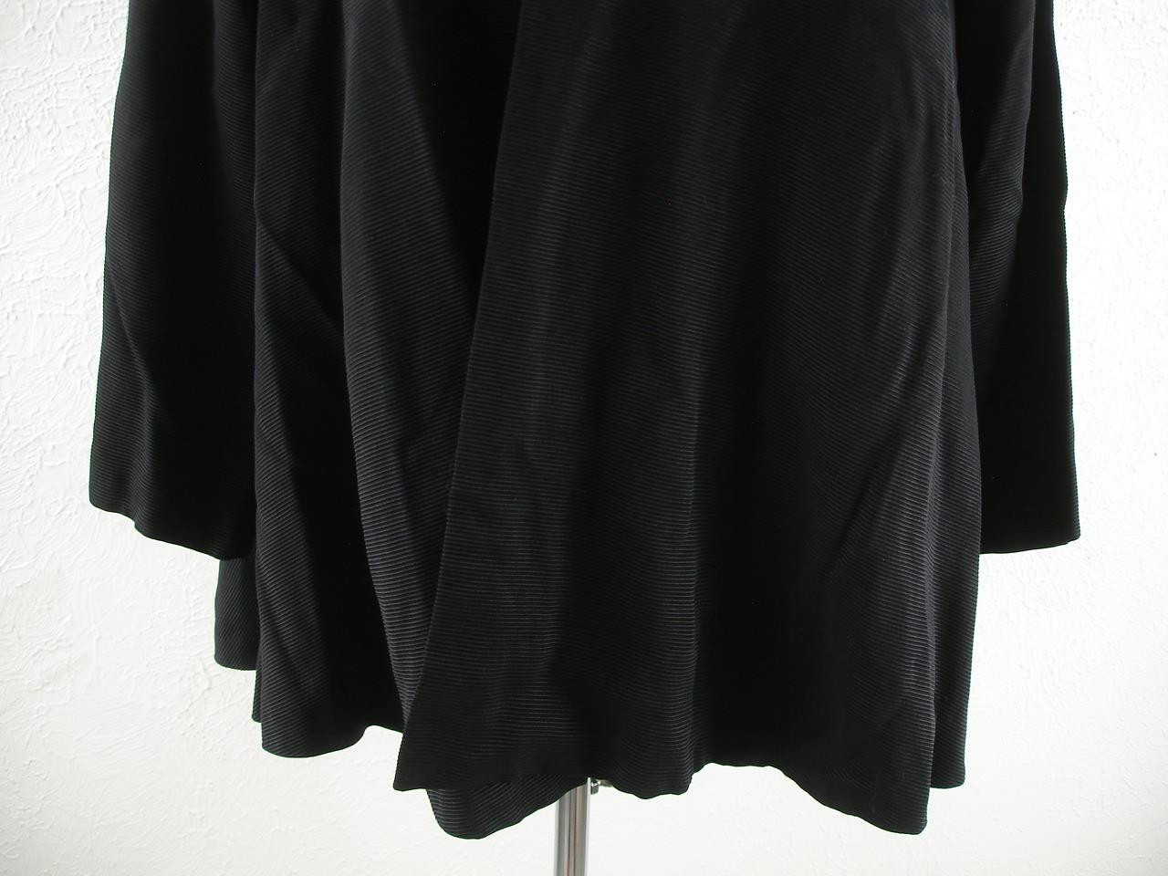 Women’s XL 1X 2X Vtg 1940’s Black Reversible Opera Cape Jacket Coat Silk Taffeta