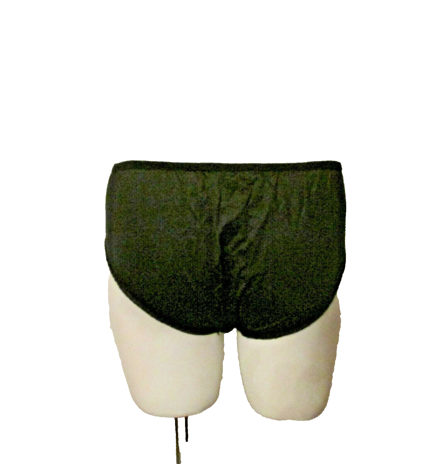 50’s Black Semi Sheer Silky Nylon Zipper Button Closure Bikini Panty S USA made