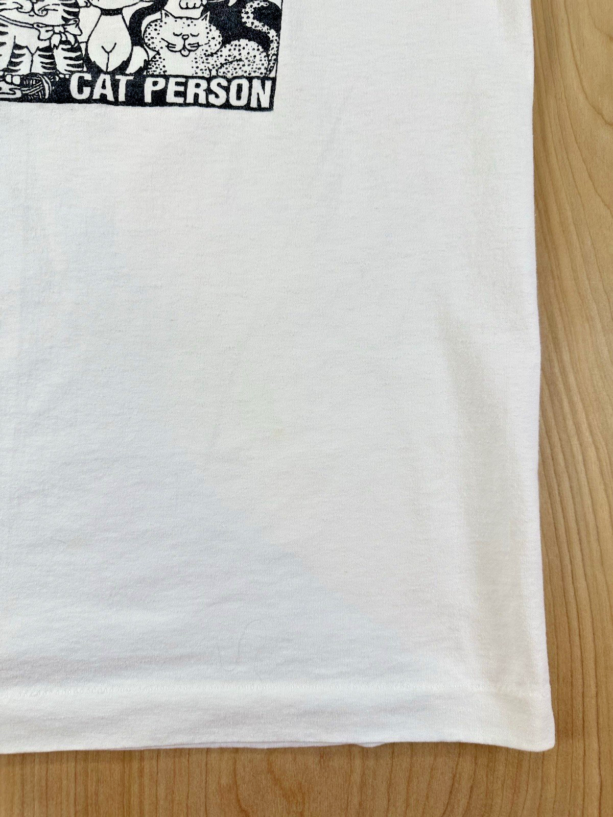 vintage 90’s CAT PERSON t shirt LARGE screen stars best ILLUISTRATION cute NORM