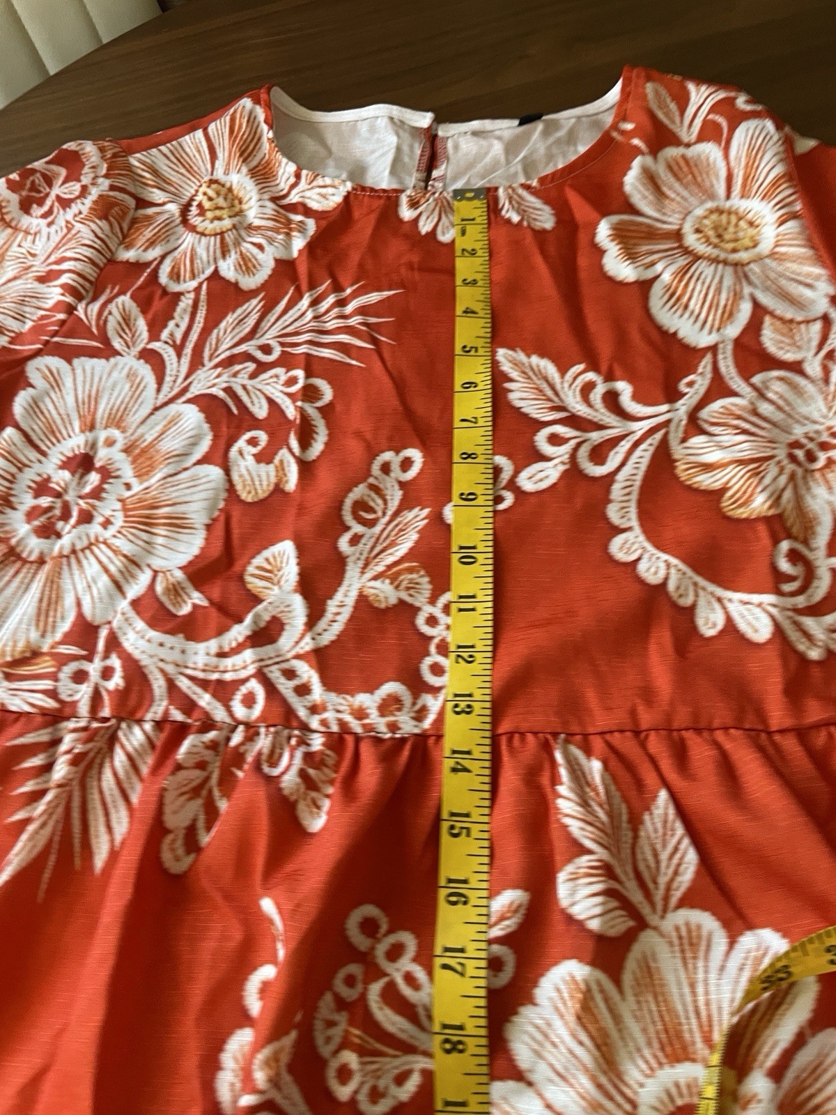 Vint Handmade 4x Orange Floral Hawaiian Luau Hostess Maxi DressTropical Mahalo