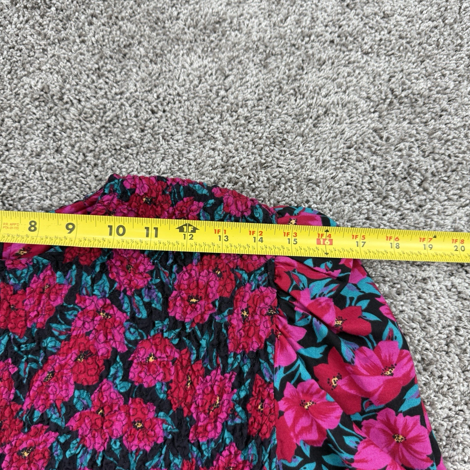 VTG Expo Dress Women’s 6 Floral Cottagecore Prairie Peasant Smocked Drop Waist