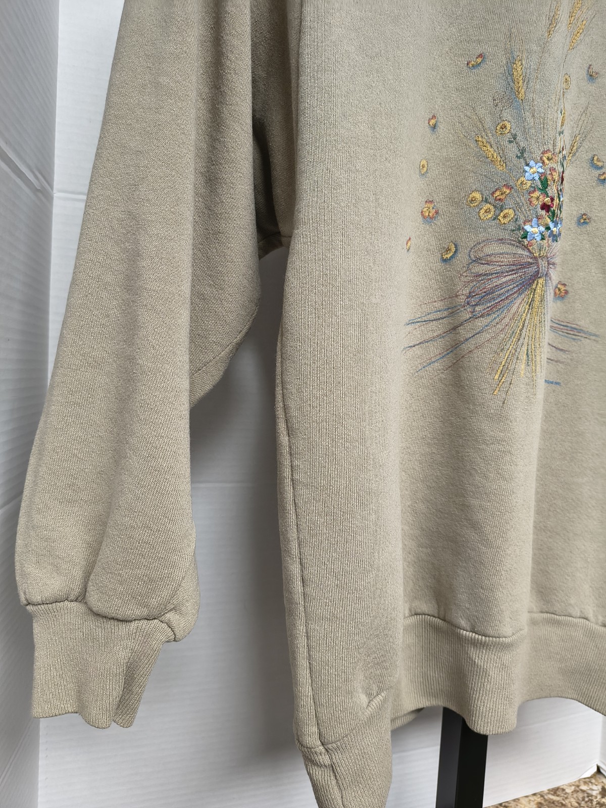 Endless Designs Flowers and Wheat Bouquet Sweatshirt Size Large USA 1990s Retro