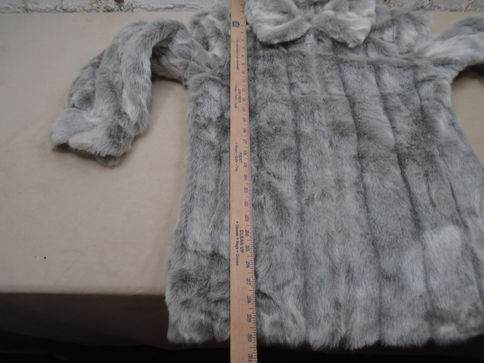 Vintage Dennis Basso Pelted Faux Mink Gray Jacket Coat Zip Front Medium NWT!