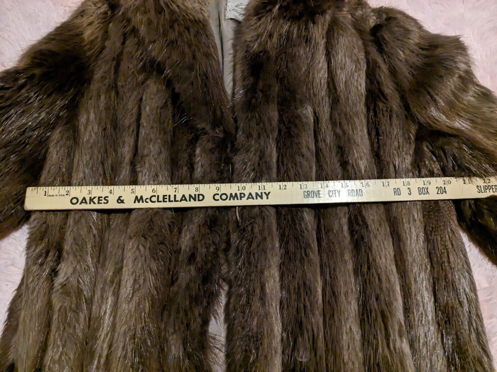 Geniune Beaver Fur Coat M/L Full Length Brown Thick & Luxurious Very Warm