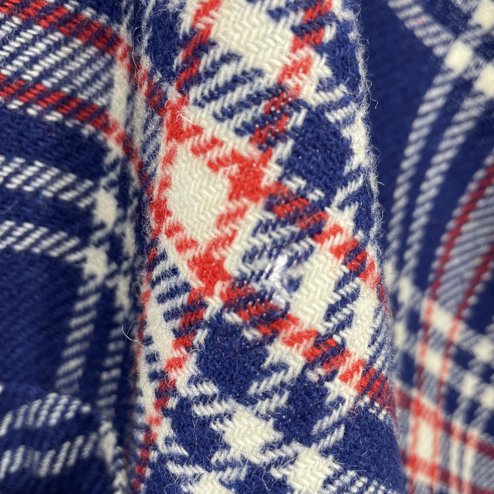 Vintage 60 s 70 s Girltown Blue Plaid Jumper Pleated Dress Decorative Pin Grunge