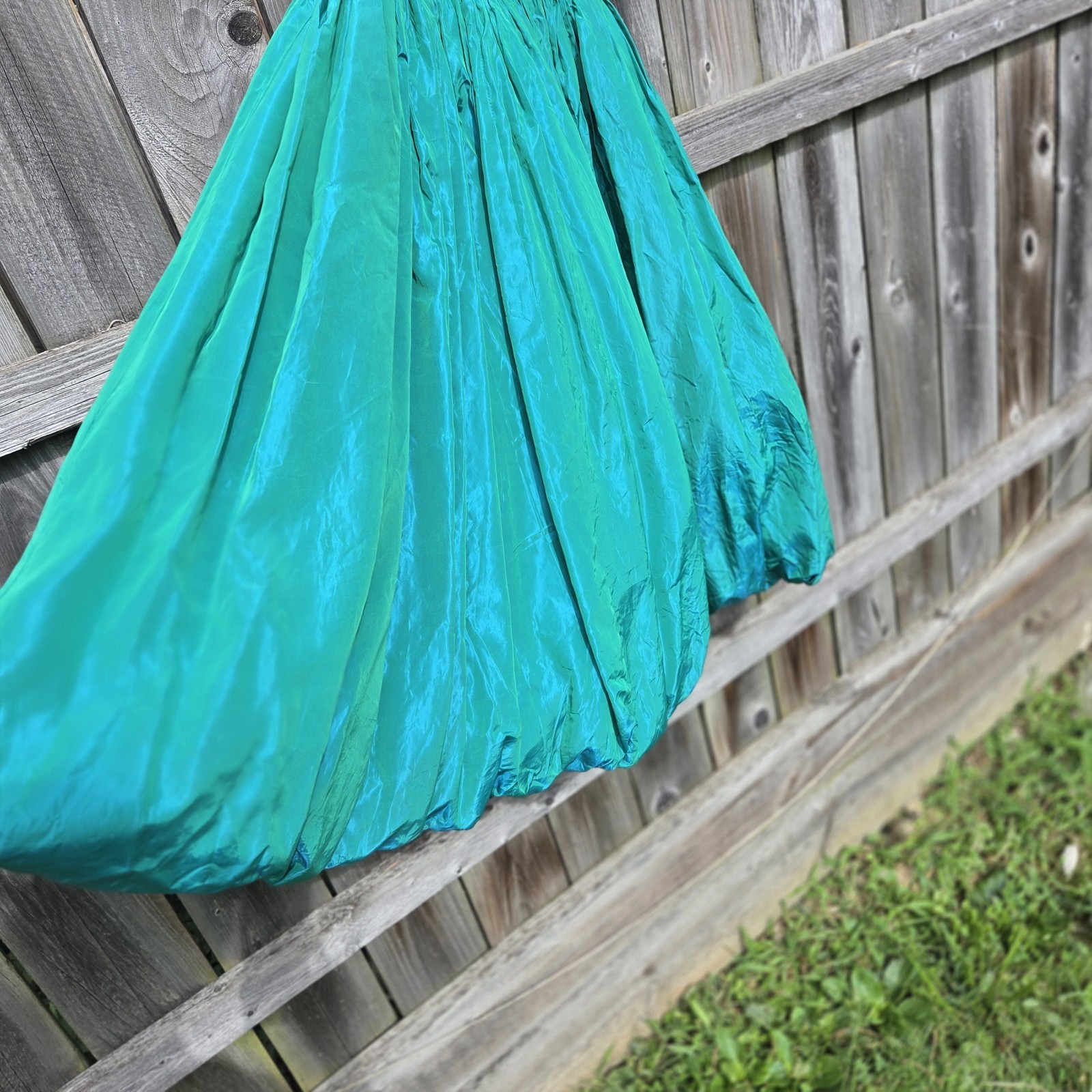 1950s Vintage Green Formal Bubble Hem Dress.. PLEASE READ Description