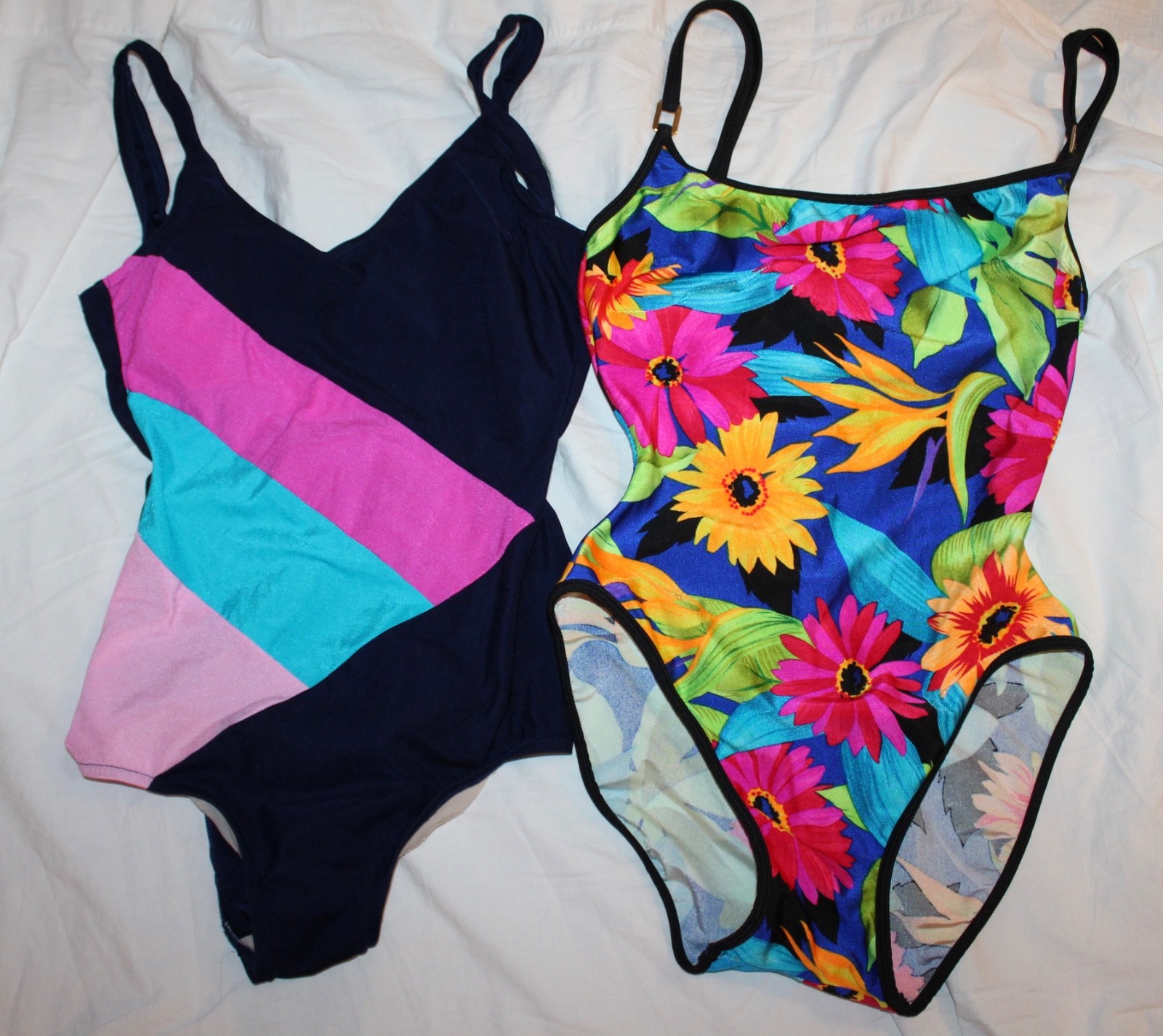 Vintage swimsuit bathing suit lot 80- 90s 1 piece maillot 10 items clearance