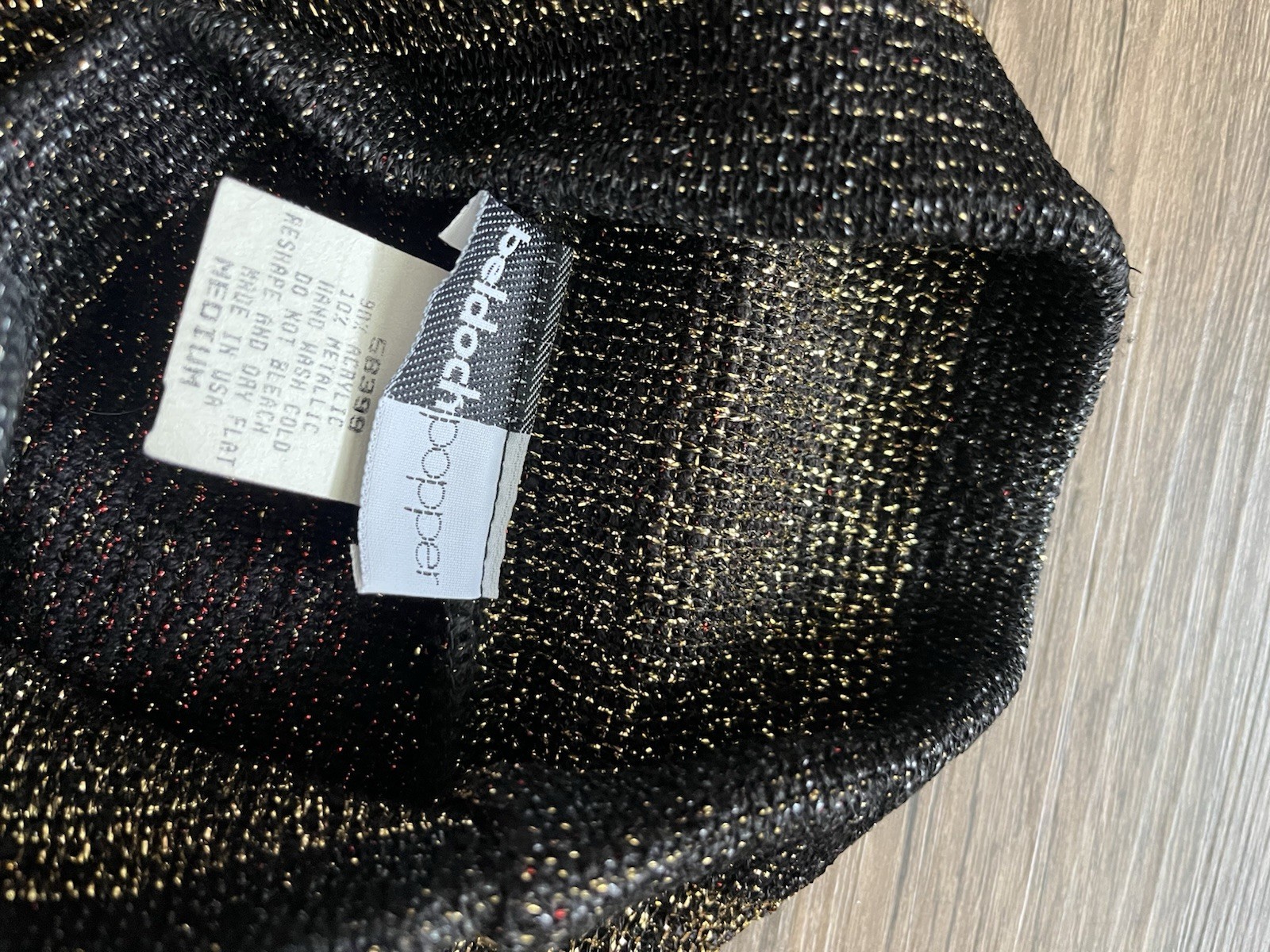 Vintage 80’s Beldoch Popper Sweater Gold Geometric Made USA Sz Medium