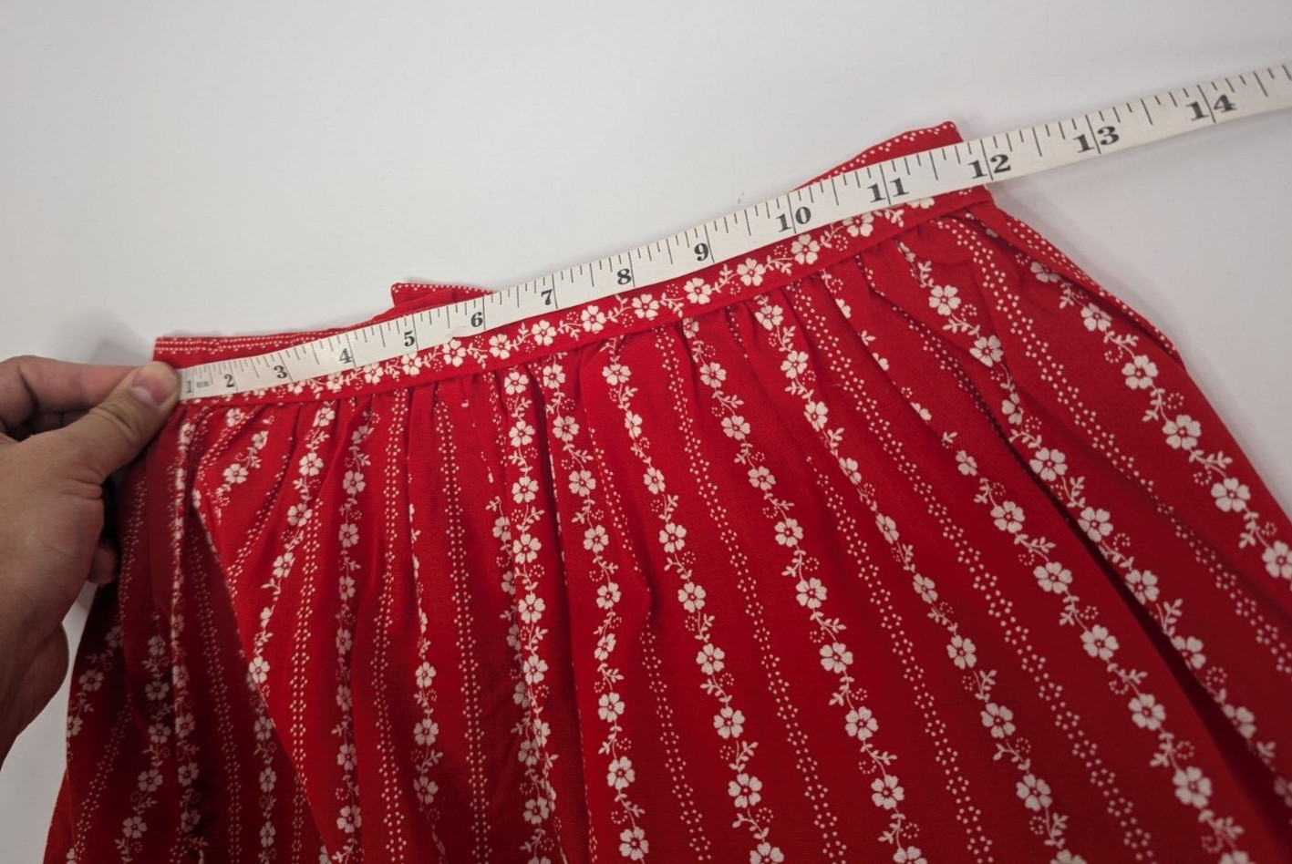 Vintage Lucie Linden Red Floral 3pc Vest Top Skirt Shorts Set Size 48