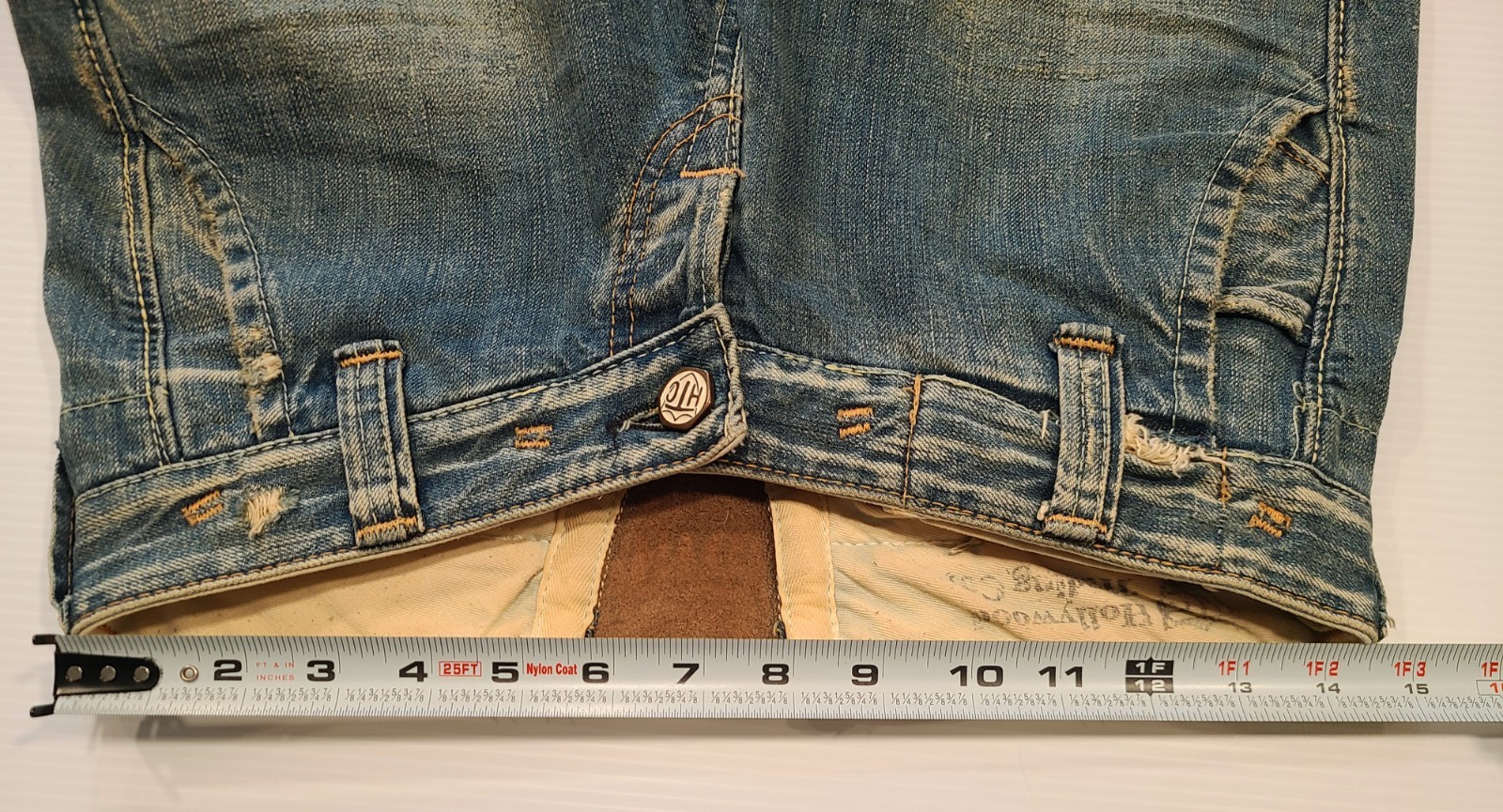 HTC Hollywood Trading Company Vintage Jeans, Made in Italy, sz 26, Distressed