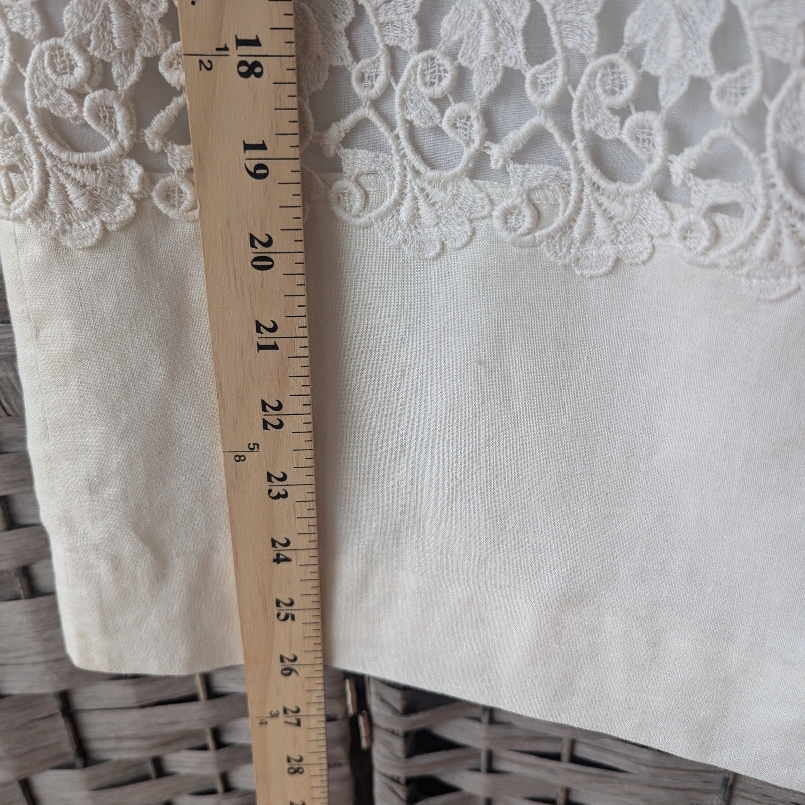 Vtg Cream White Lace Two Piece Twin Set Top Midi Skirt Bridal Fits Modern Sz S