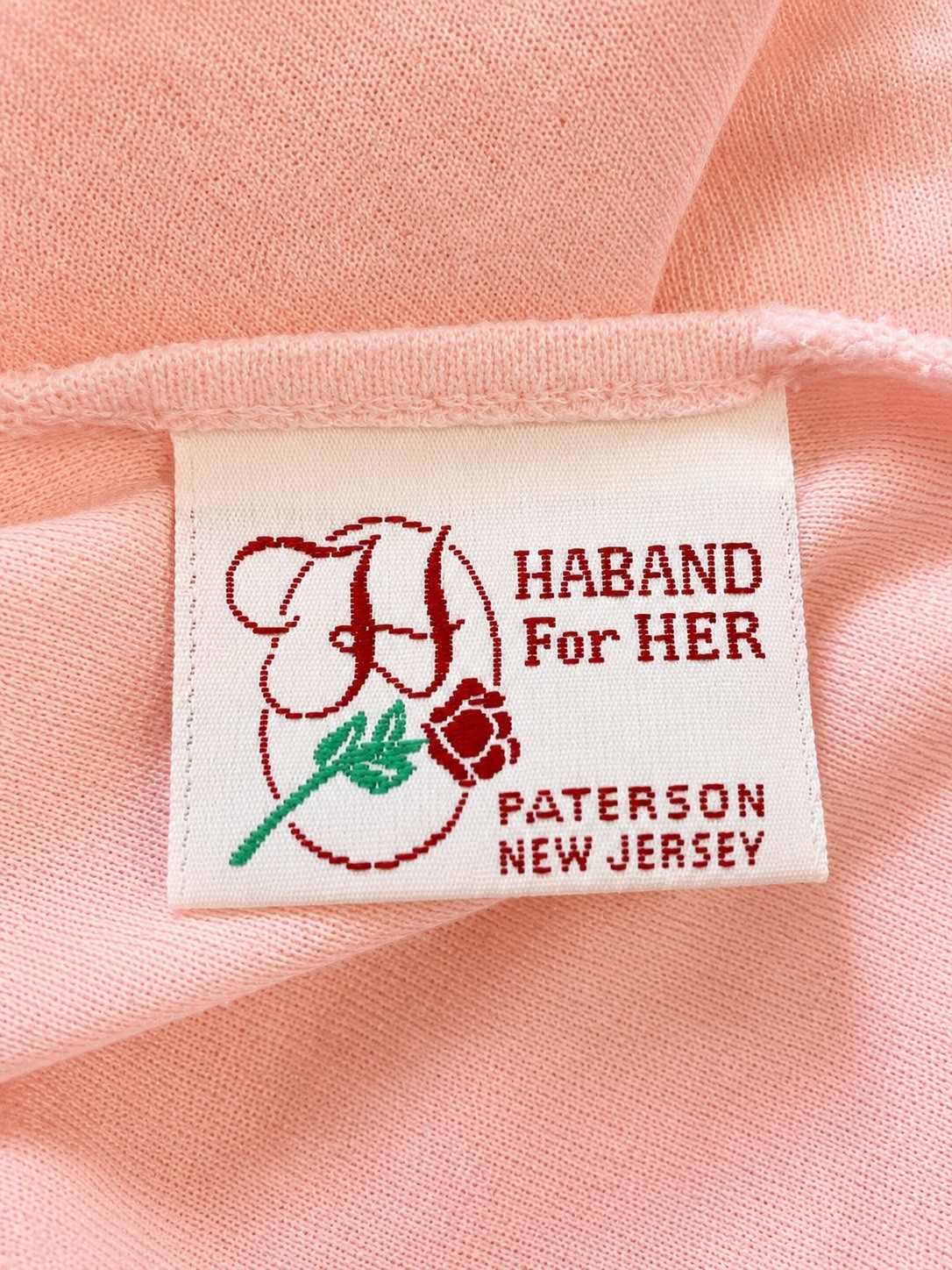 Vintage 1970s Haband For Her Granny Gown Pink Brushed Knit M Lightweight