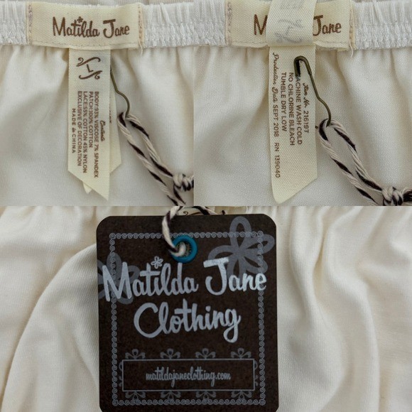 NWT Matilda Jane Spoonful of Sugar Ivory Lace Slip Dress Boho Cottagecore (L)