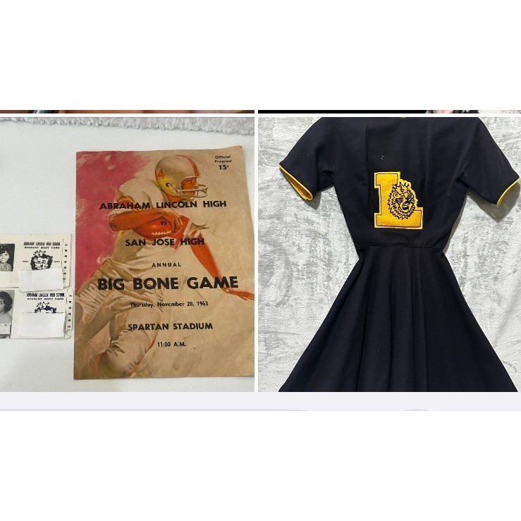 Vintage 60s Abraham Lincoln High Cheerleader Uniform San Jose CA Lion Letterman
