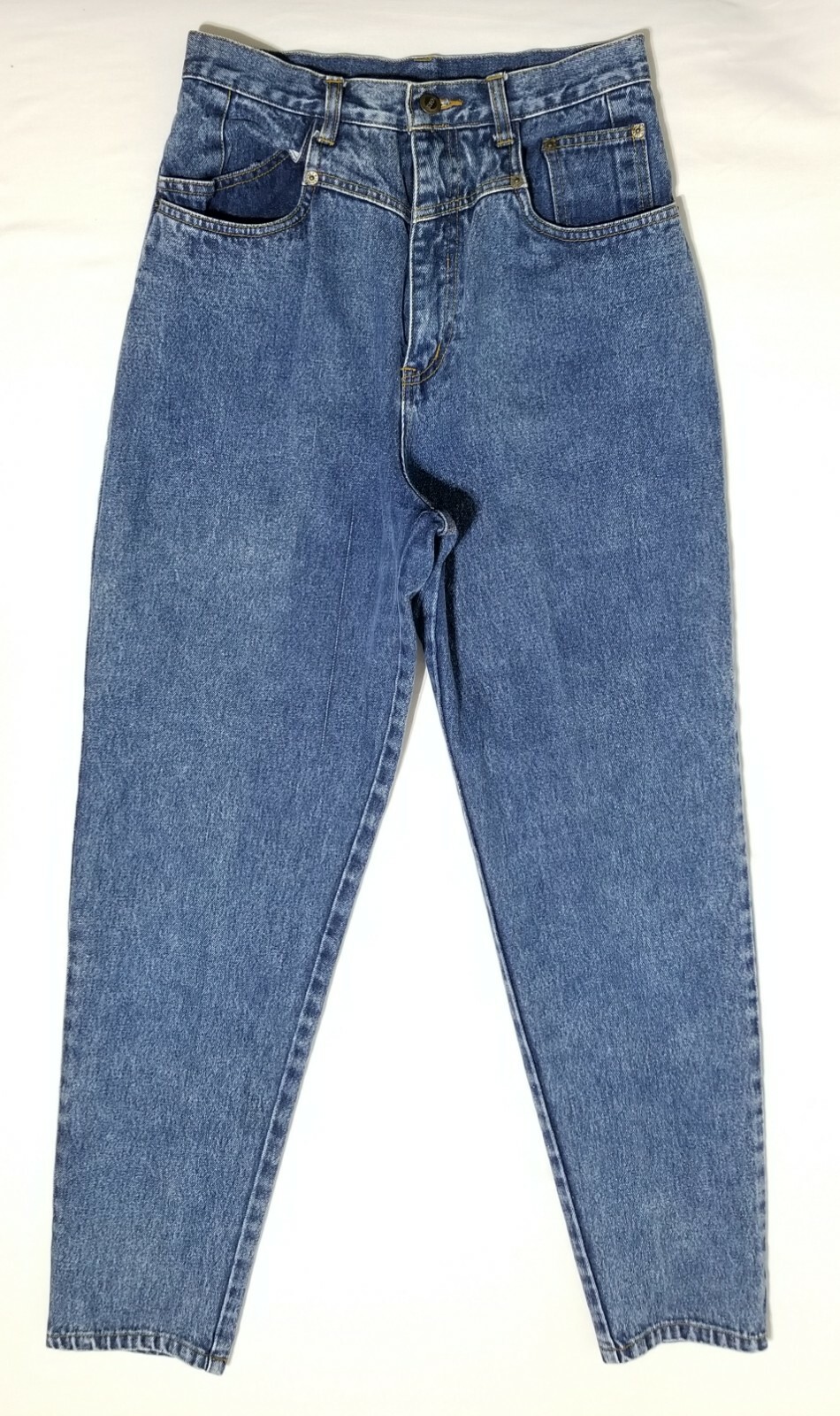 Rio by Stephen Mardon High Waist Mom Jeans 28X29 Vintage Tapered Leg Blue