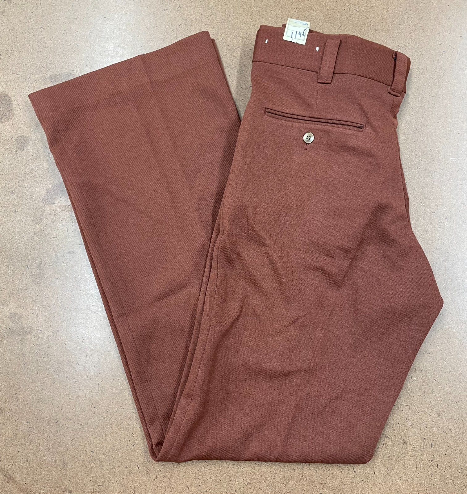 Vintage 70s Studio Pne Rust Brown High-Waisted Flare Leg Trousers