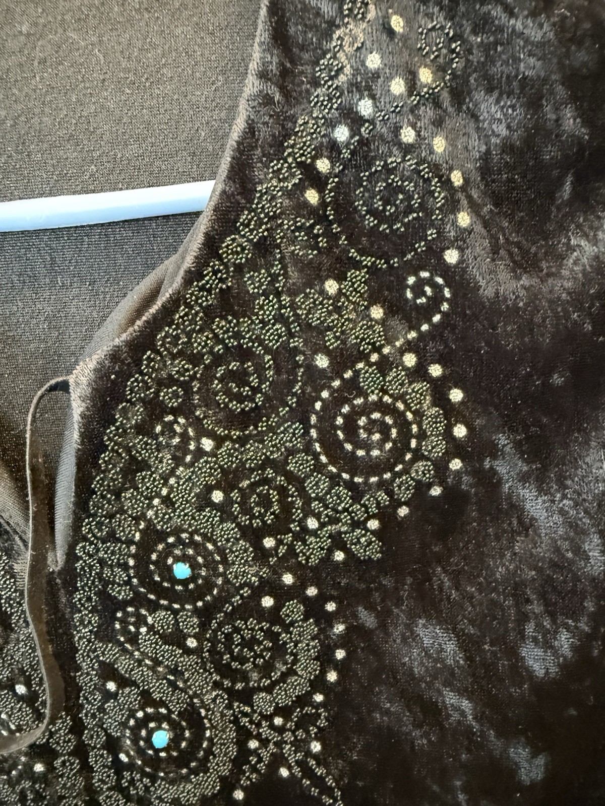 velvet beaded vintage top