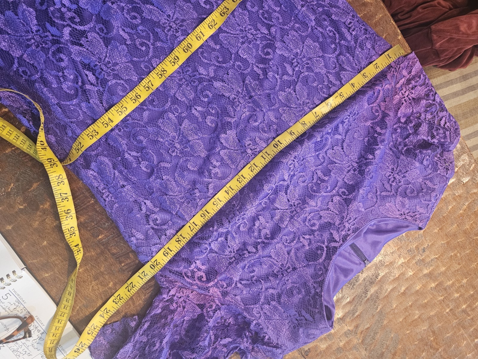 Vintage Mister Jay Purple Lace Sheer Victorian Long Dress Large/XL