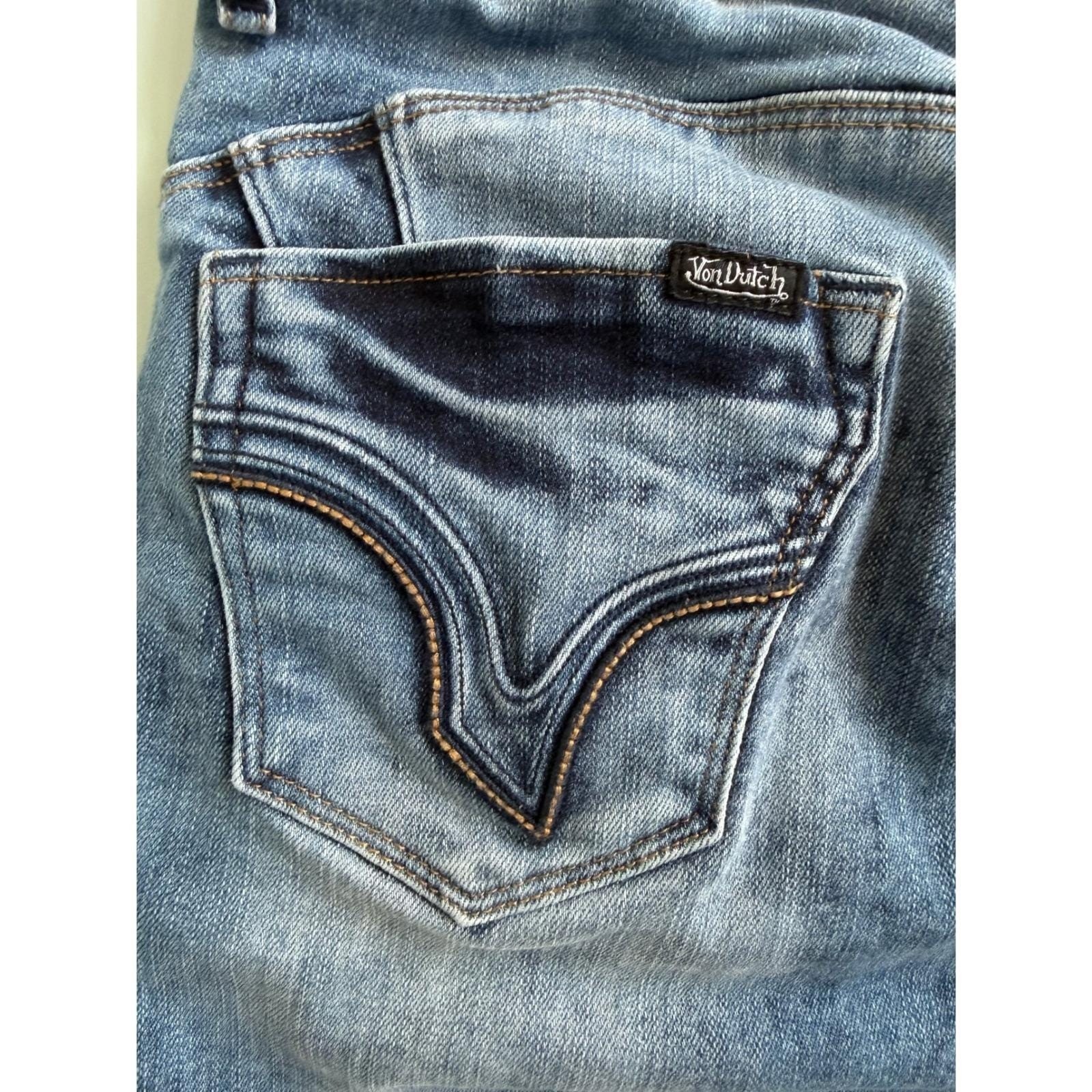 Iconic Vintage Von Dutch Kustommade Originals capris Size 27 made USA grunge