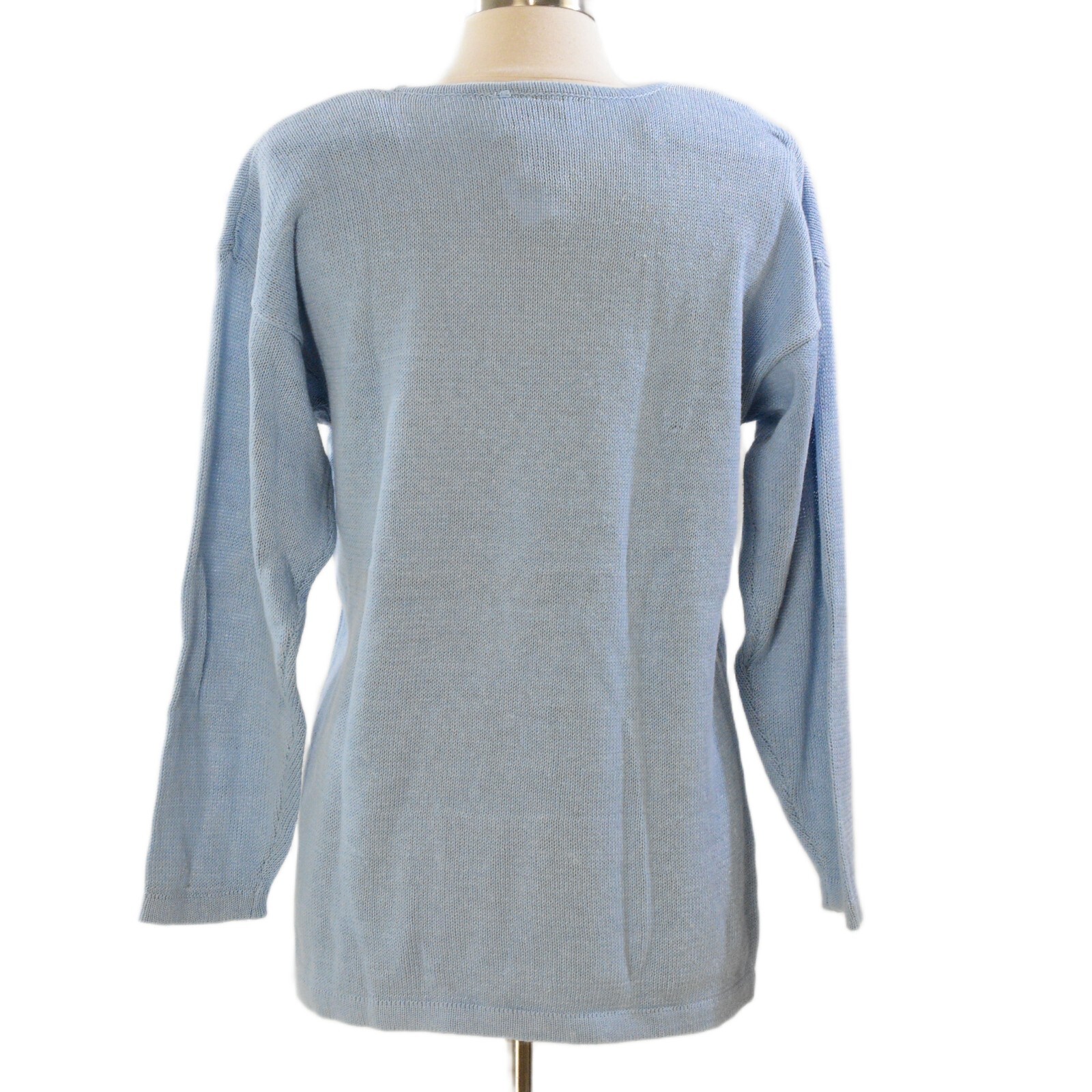 90s Vintage Cervelle Lace Applique Embroidered Sweater M Cotton Summer Knit Top
