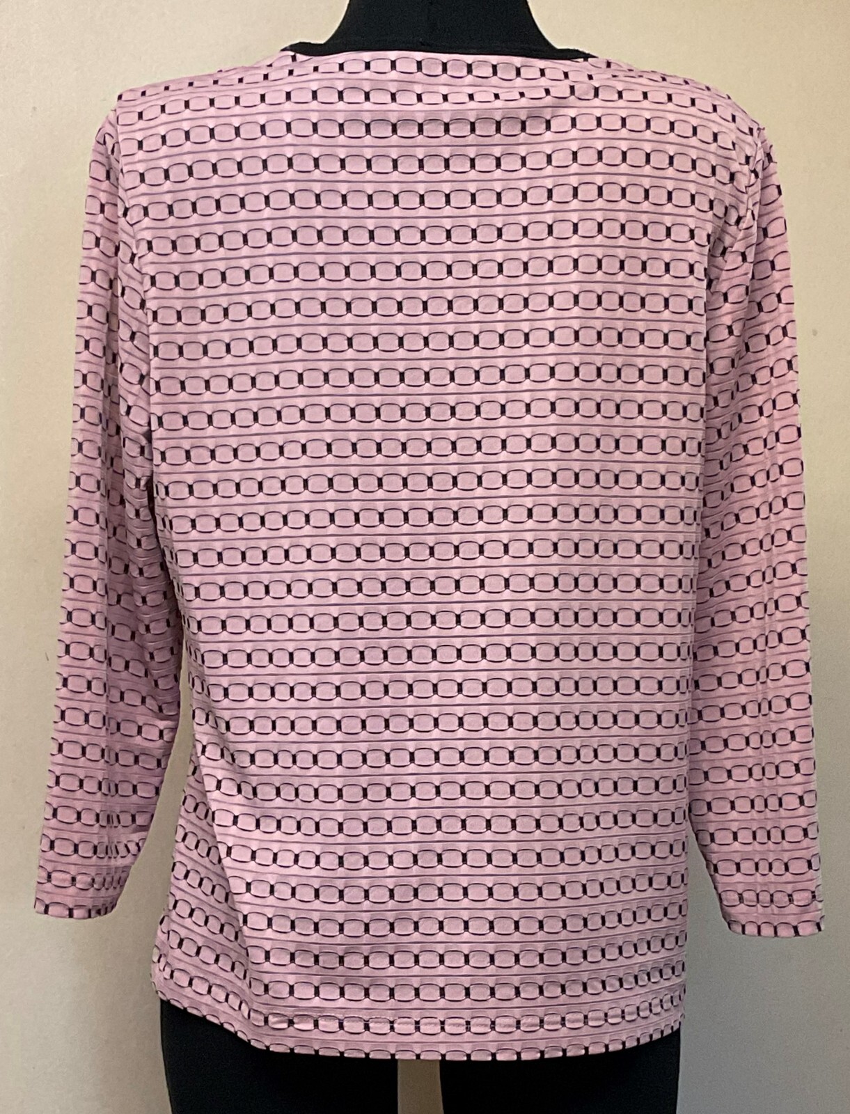 Vintage Pink w/Black Trim Jacket Set by Cafe Au Lait Made in Canada Size Medium