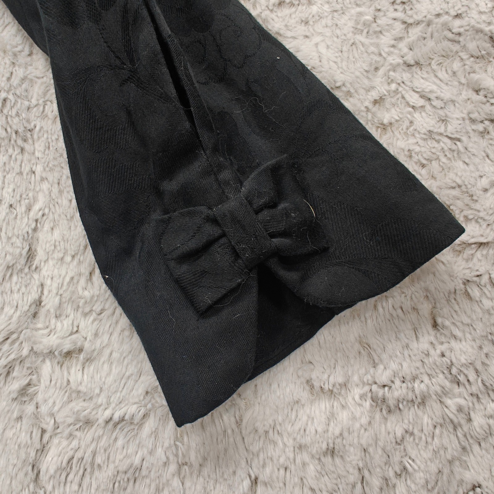 VTG Lanz Dark Romantic Gothic Midi Dress Womens Size 14 Floral Jacquard Vamp