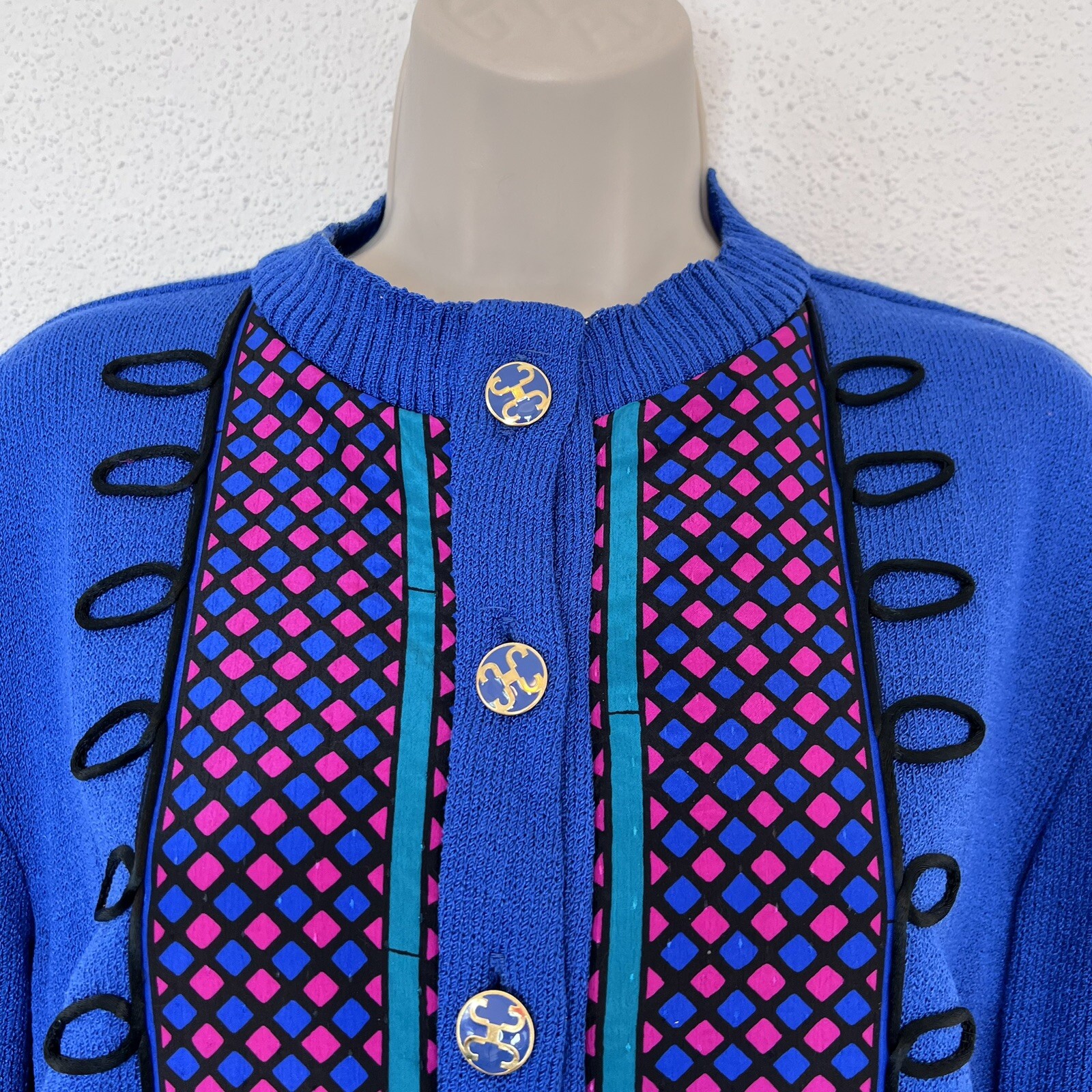 Vintage knit embellished 80’s sweater sz 10 anthony sicari
