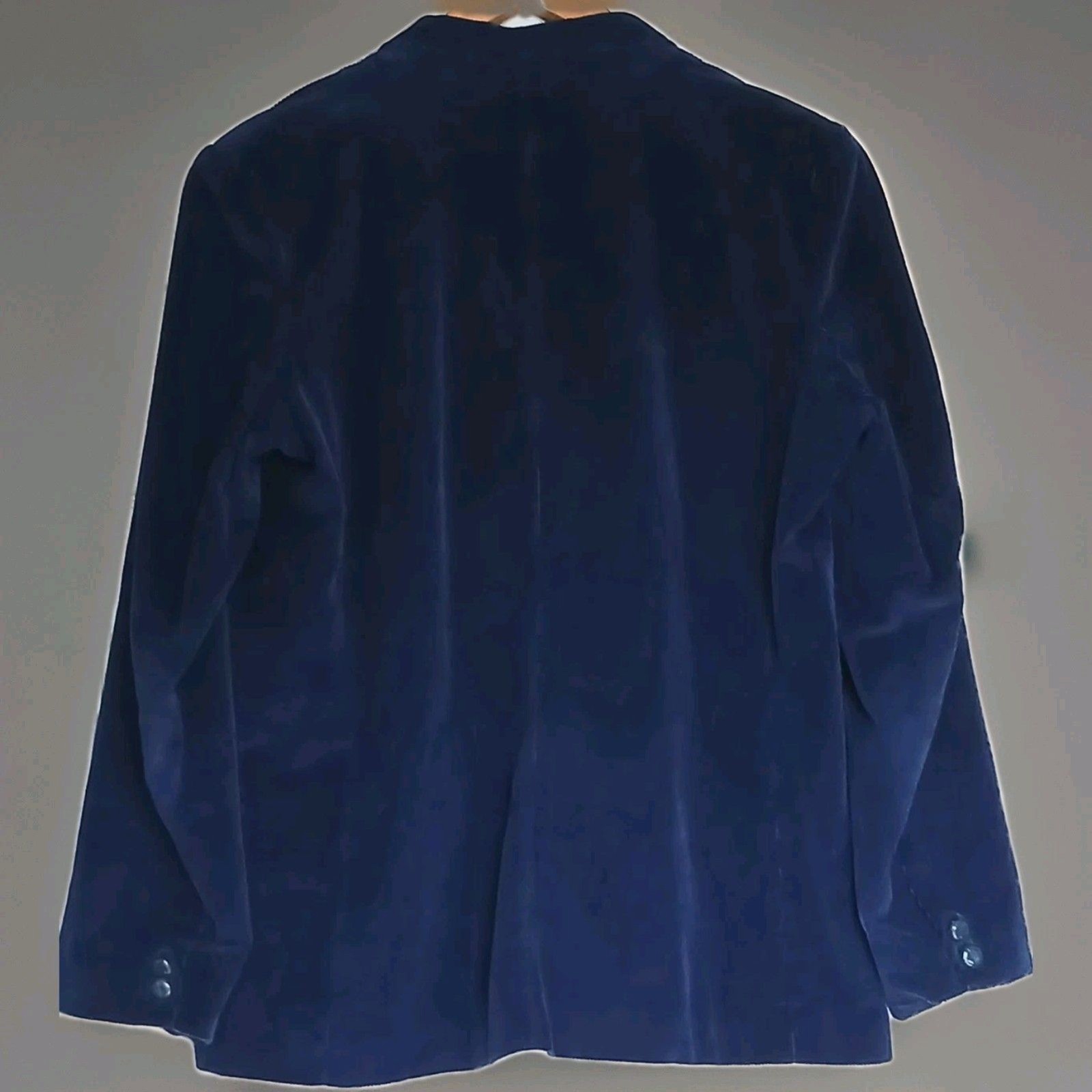 Vtg 70s Indigo Blue Corduroy Blazer Sz 10 100% Cotton JBJ Sportswear Rocker Chic