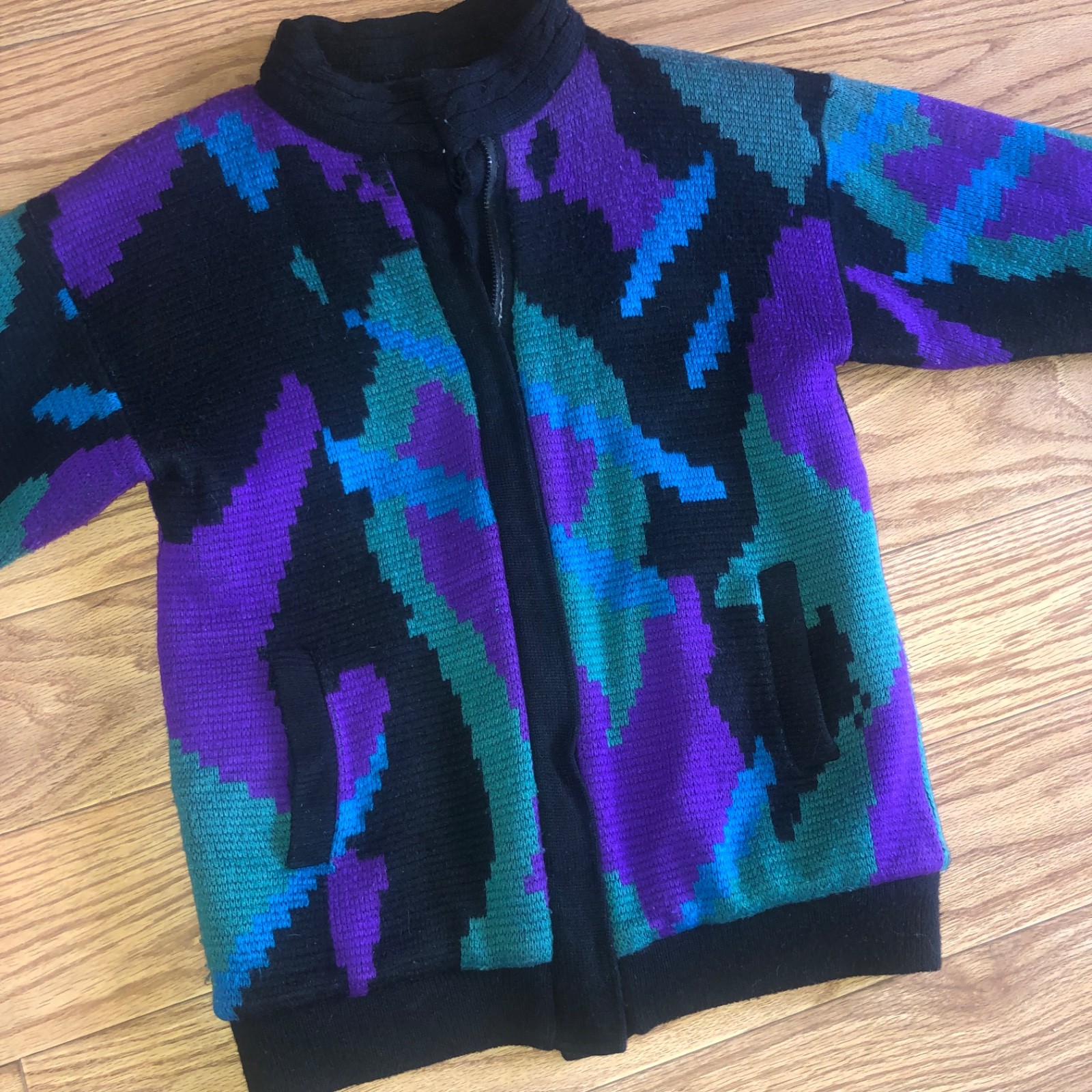 Vintage Carriage Court sweater knit jacket coat retro statement streetwear