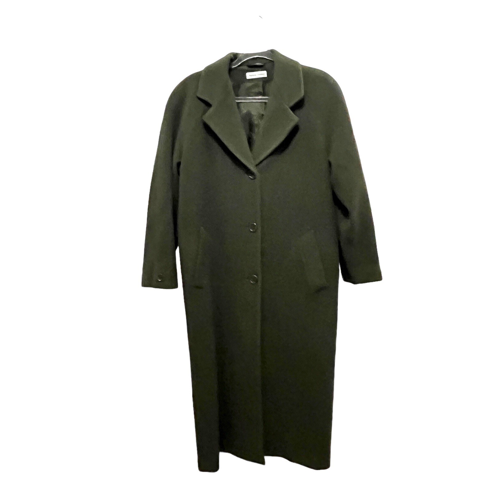 Stephanie Andrews Overcoat Coat Women SZ 6 Made in Russia Wool Olive Green Retro