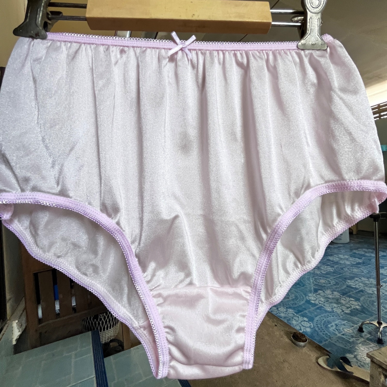 Vintage Panties Nylon Feminine Classic Briefs Silk Retro Pink VTG Comfortable