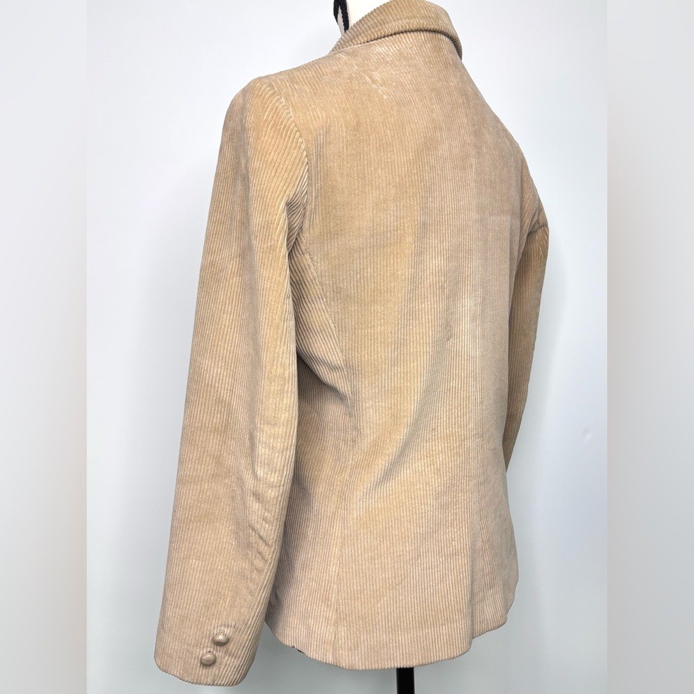 Vintage 70’s Sears Jr Bazaar Classic Tan Corduroy Blazer Lined Size Small