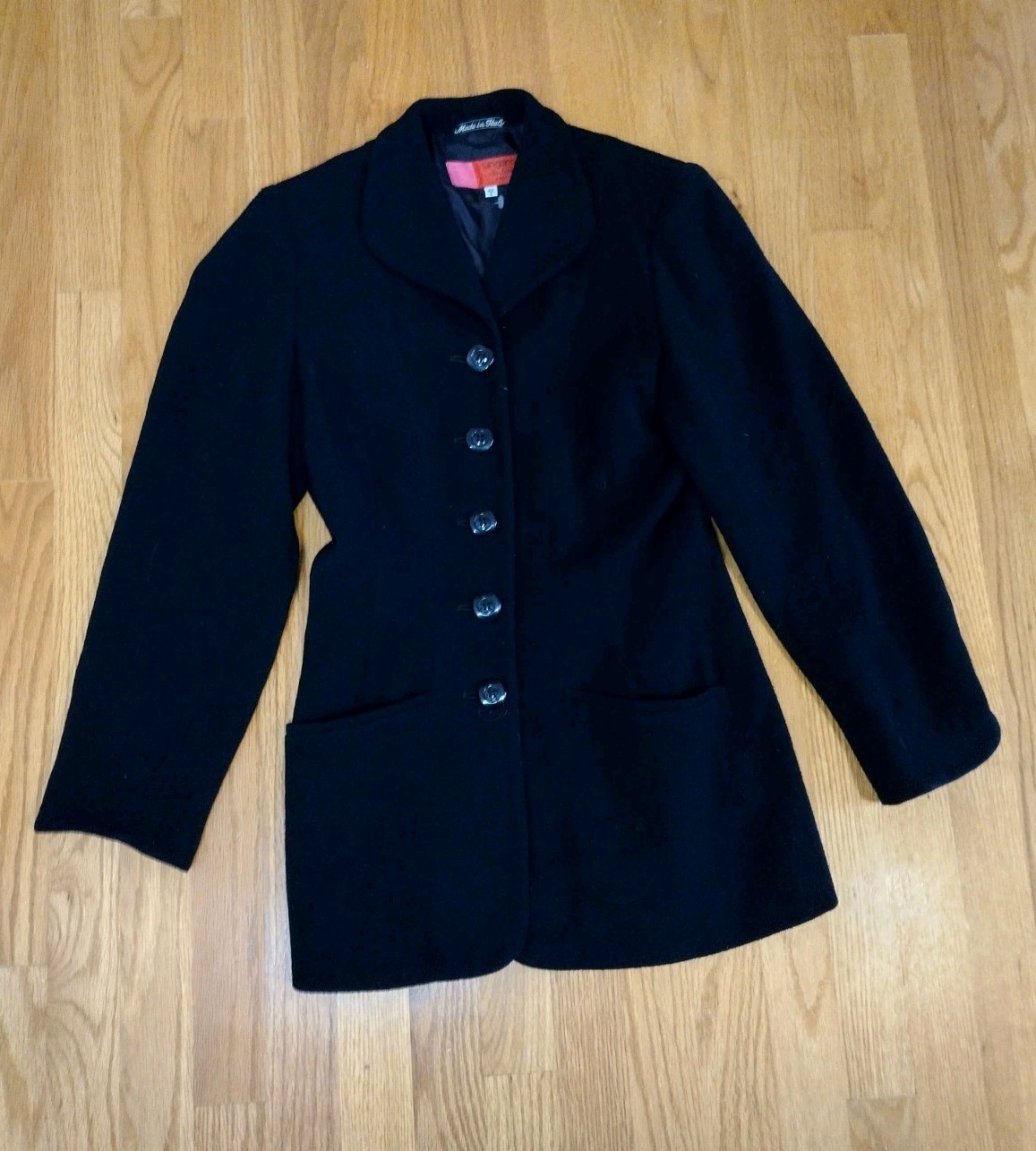 Vintage Emanuel Ungaro Solo Donna Black Blazer Women’s Size 6 Retro Designer