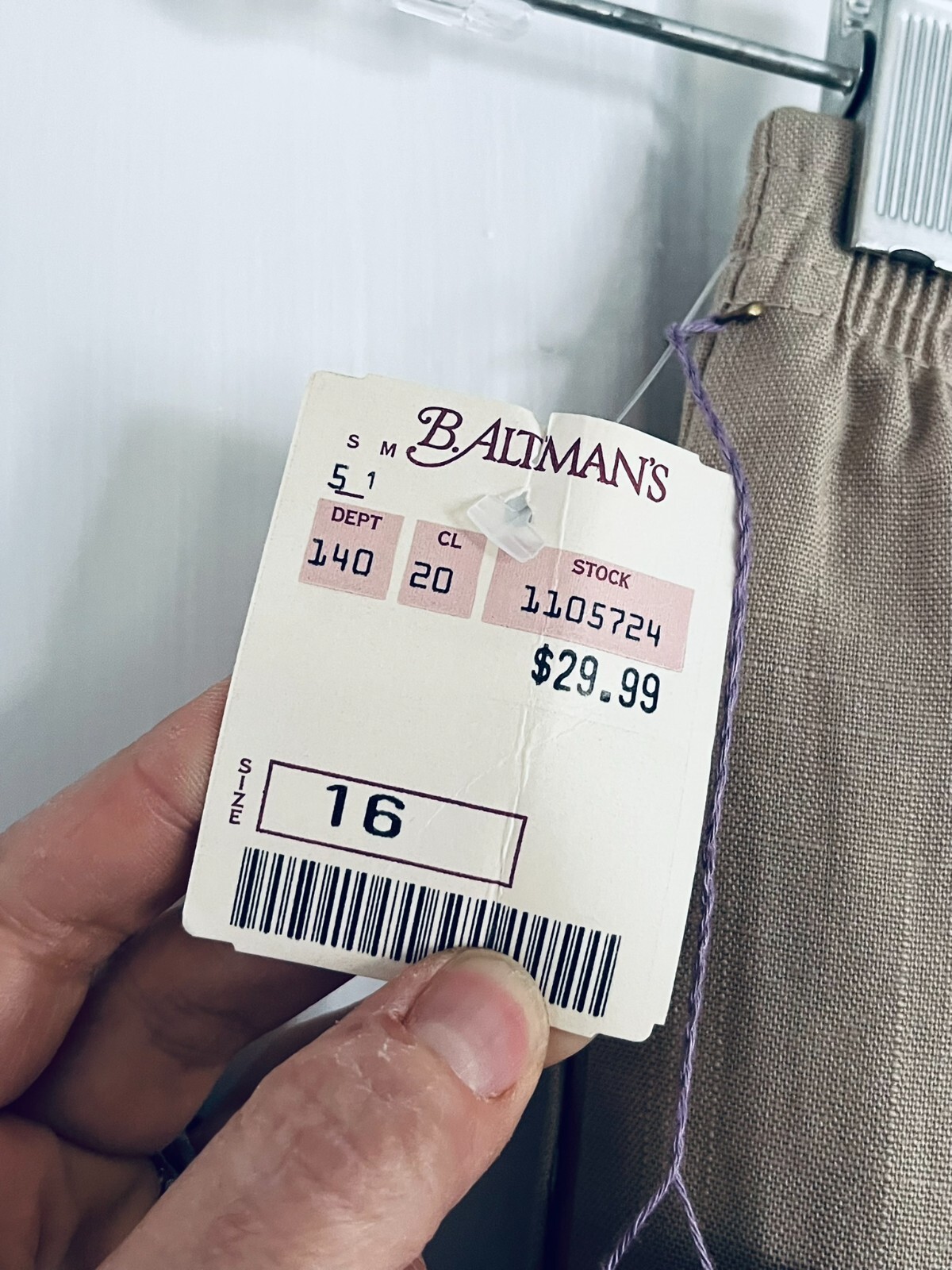 VINTAGE PRESTIGE OF BOSTON SPORTSWEAR B. ALTMANS KHAKI SKIRT SIZE 16 1970S NWT!