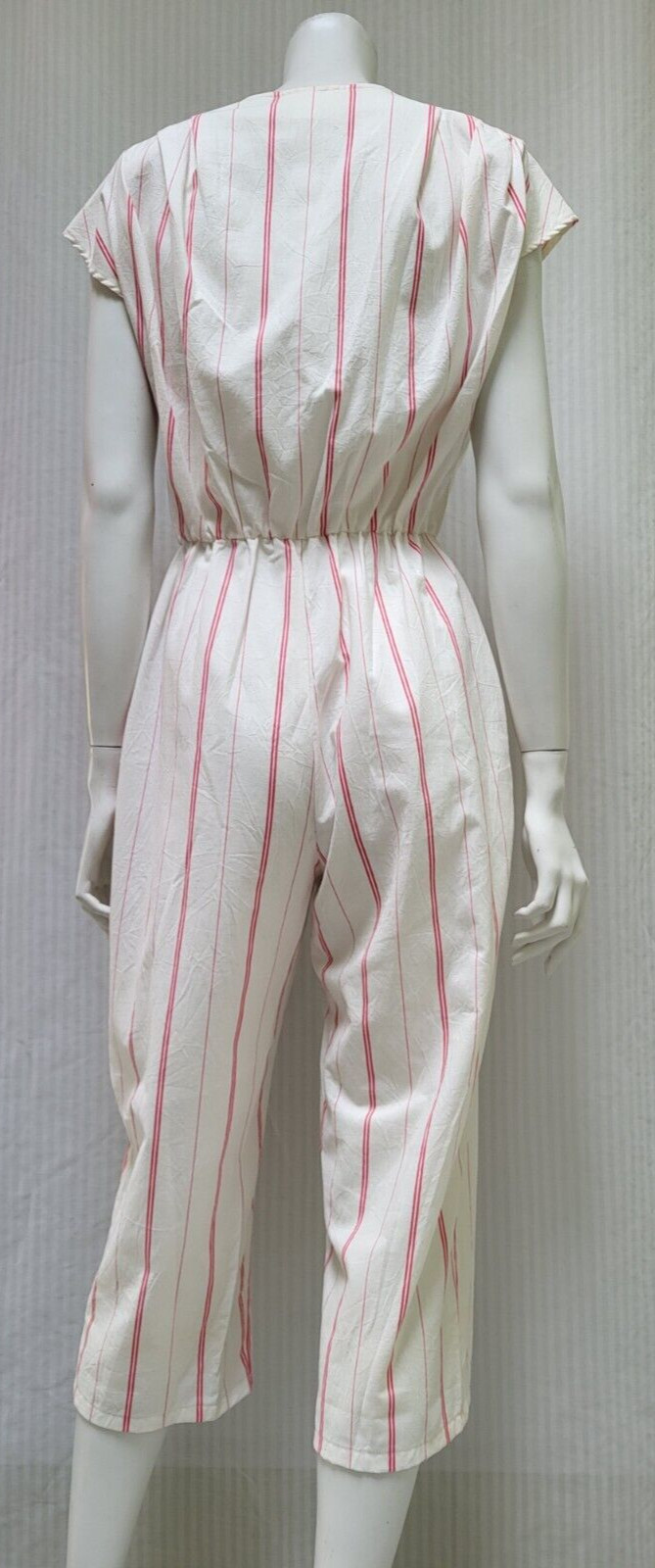 Vintage 1980/90s YOU BABES II Fritzi Pink Stripe Jumpsuit – Size S